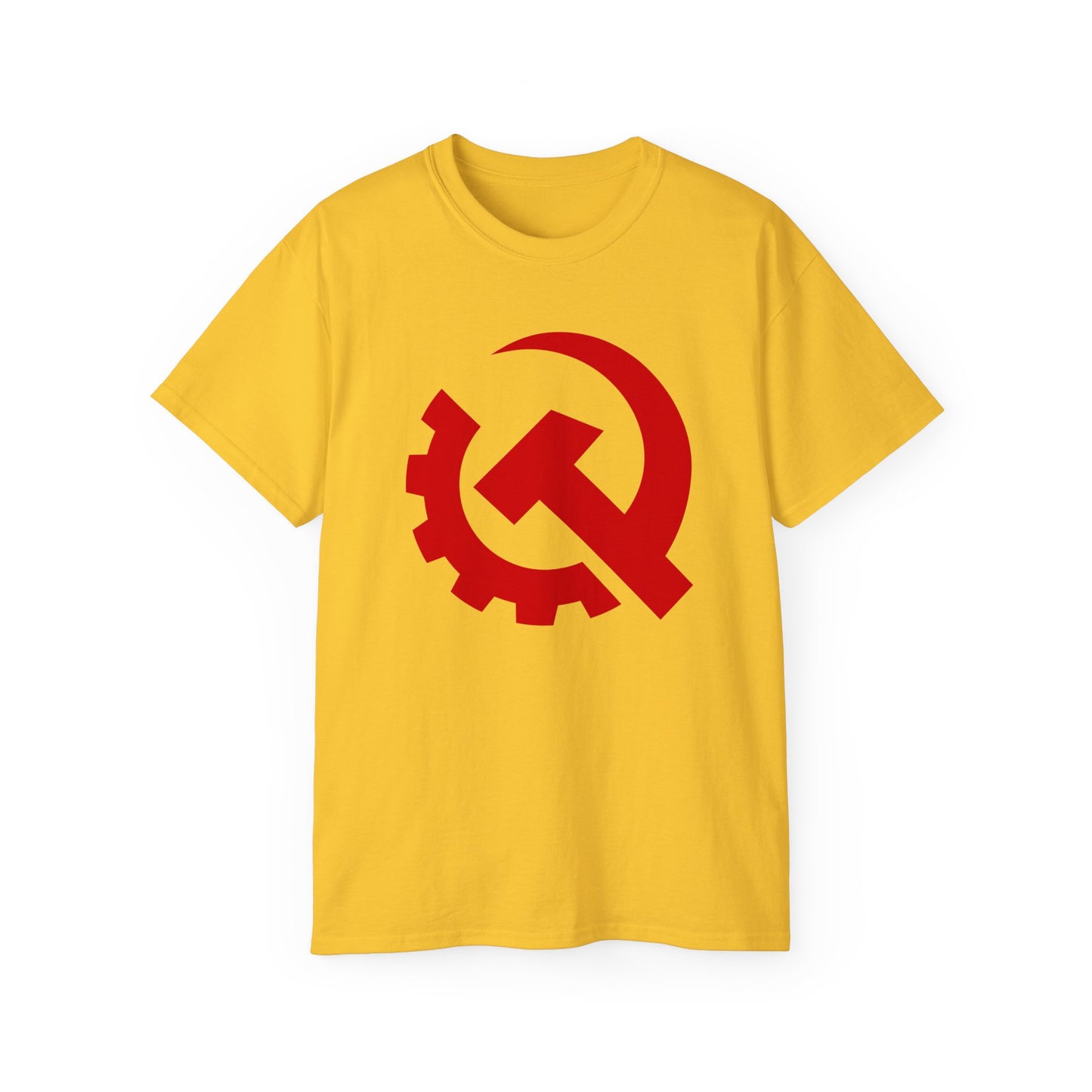Leftist Industrial Style Hammer and Sickle Socialist Communist Unisex Ultra Cotton Tee