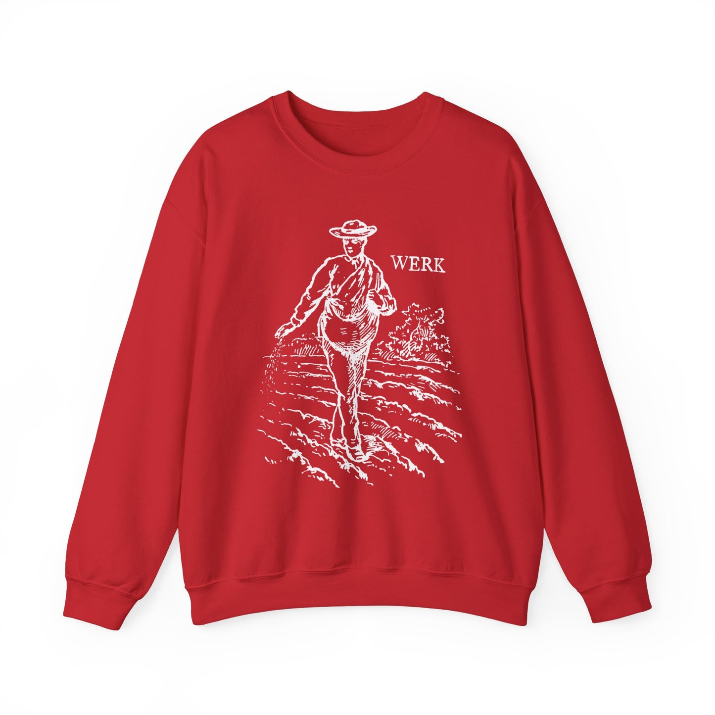 LGBTQ Plus Werk Vintage Farmer Sowing Seeds Gay Lesbian Queer Trans Unisex Heavy Blend™ Crewneck Sweatshirt
