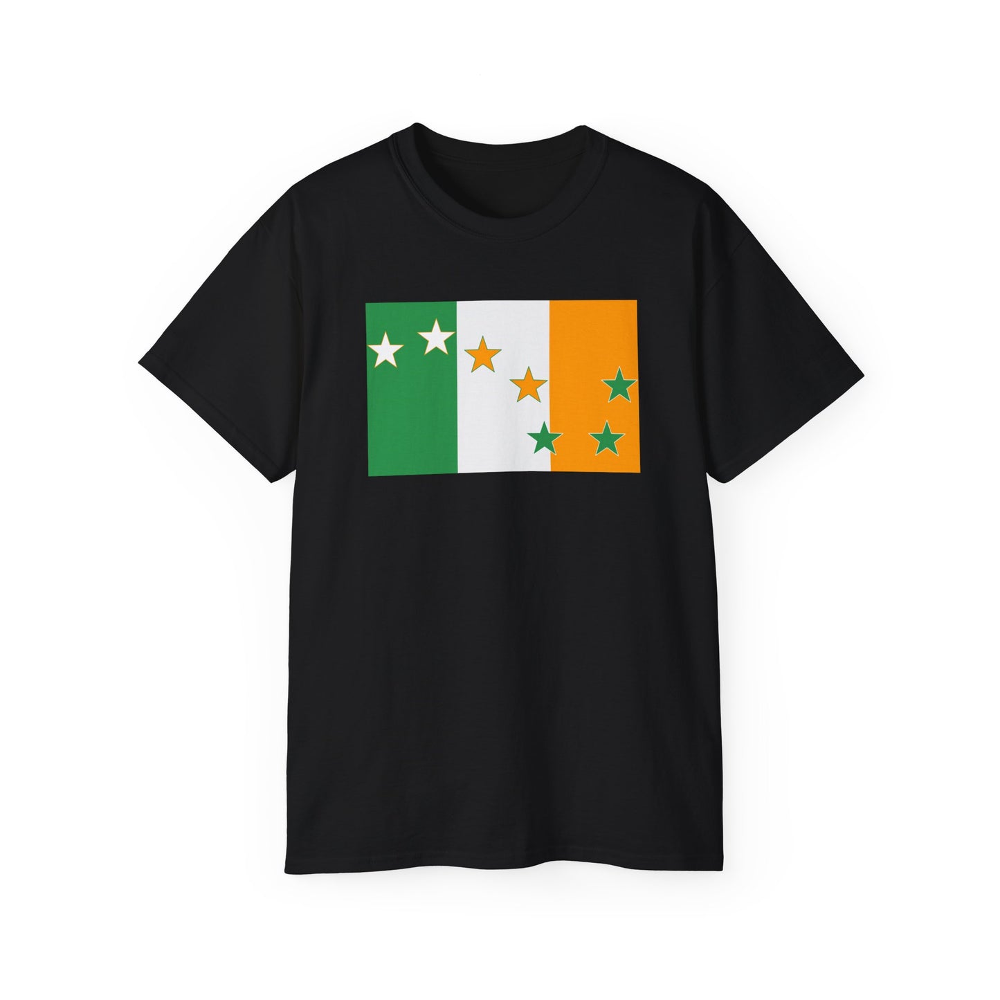 Irish Flag Tricolour with Socialist Starry Plough Unisex Ultra Cotton Tee