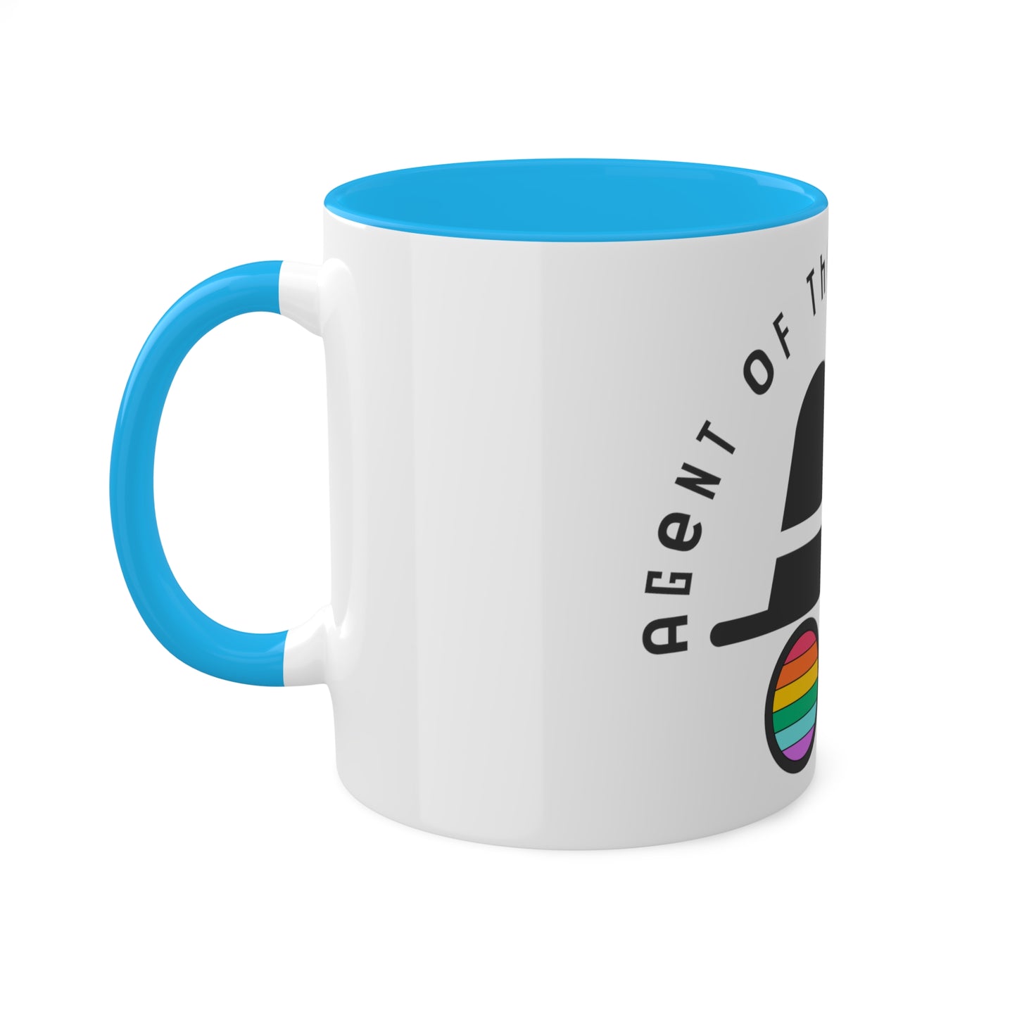 LGBTQ Plus Rainbow Agent of The Gay Agenda Spy Gay Queer Trans Rights Lesbian Pride Colourful Mug