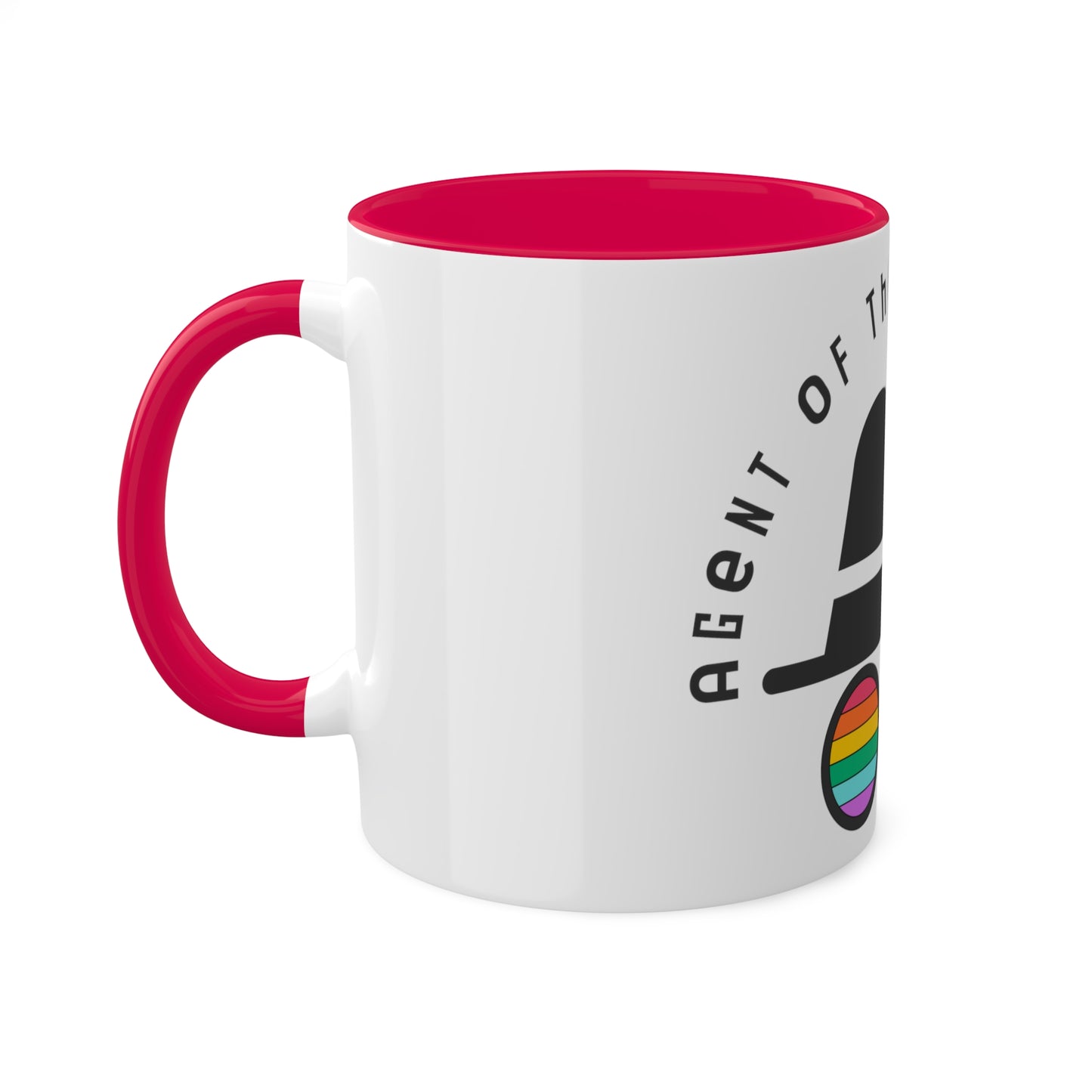 LGBTQ Plus Rainbow Agent of The Gay Agenda Spy Gay Queer Trans Rights Lesbian Pride Colourful Mug