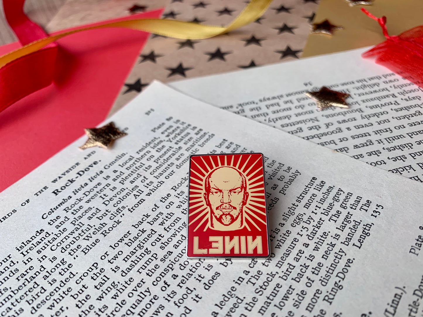 Communist VI Lenin Red Leftist Soviet Union Poster Style USSR Pin Badge