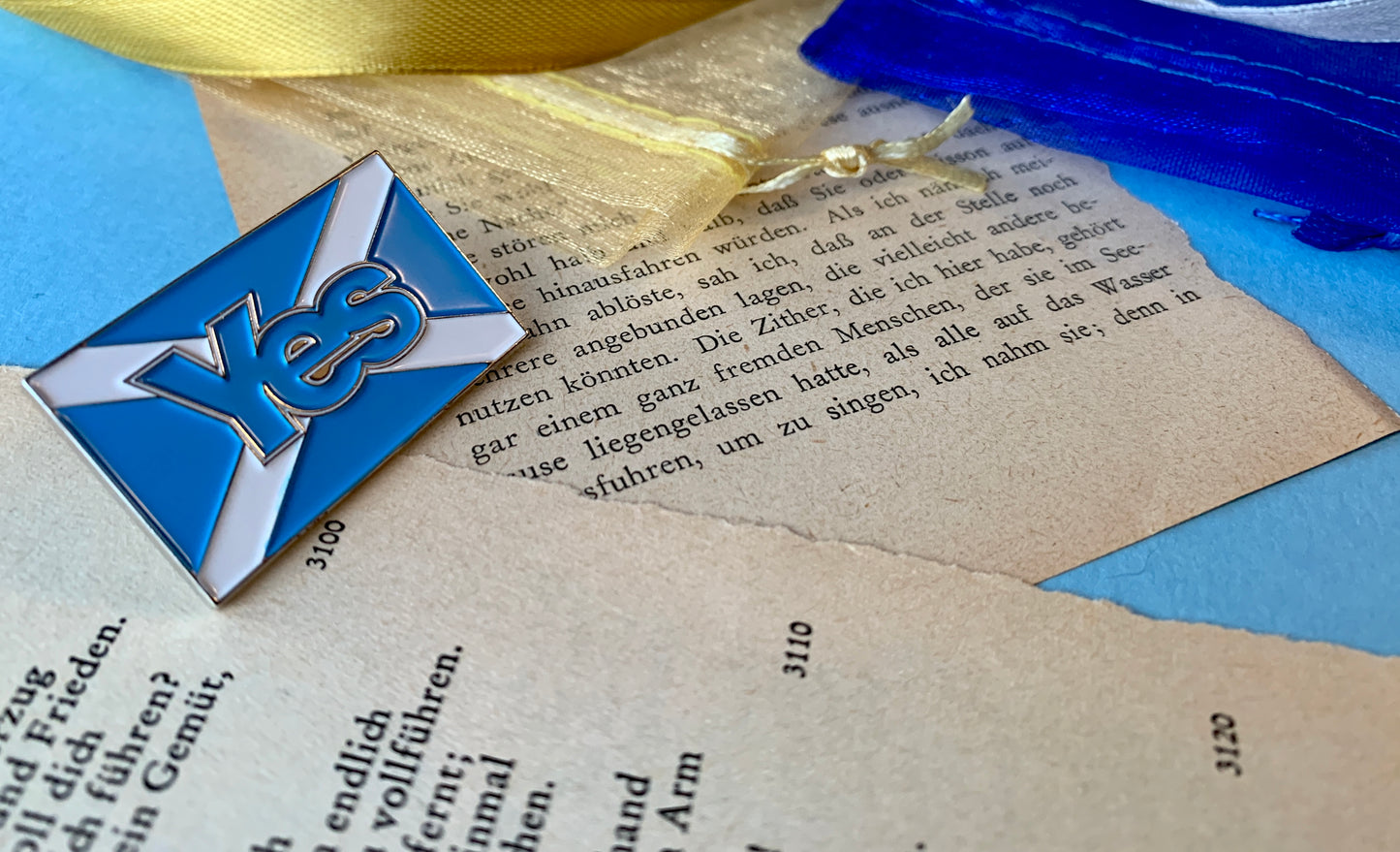 Scottish Independence Saltire Indie Ref 2 Vote Yes Scotland Enamel Pin Badge