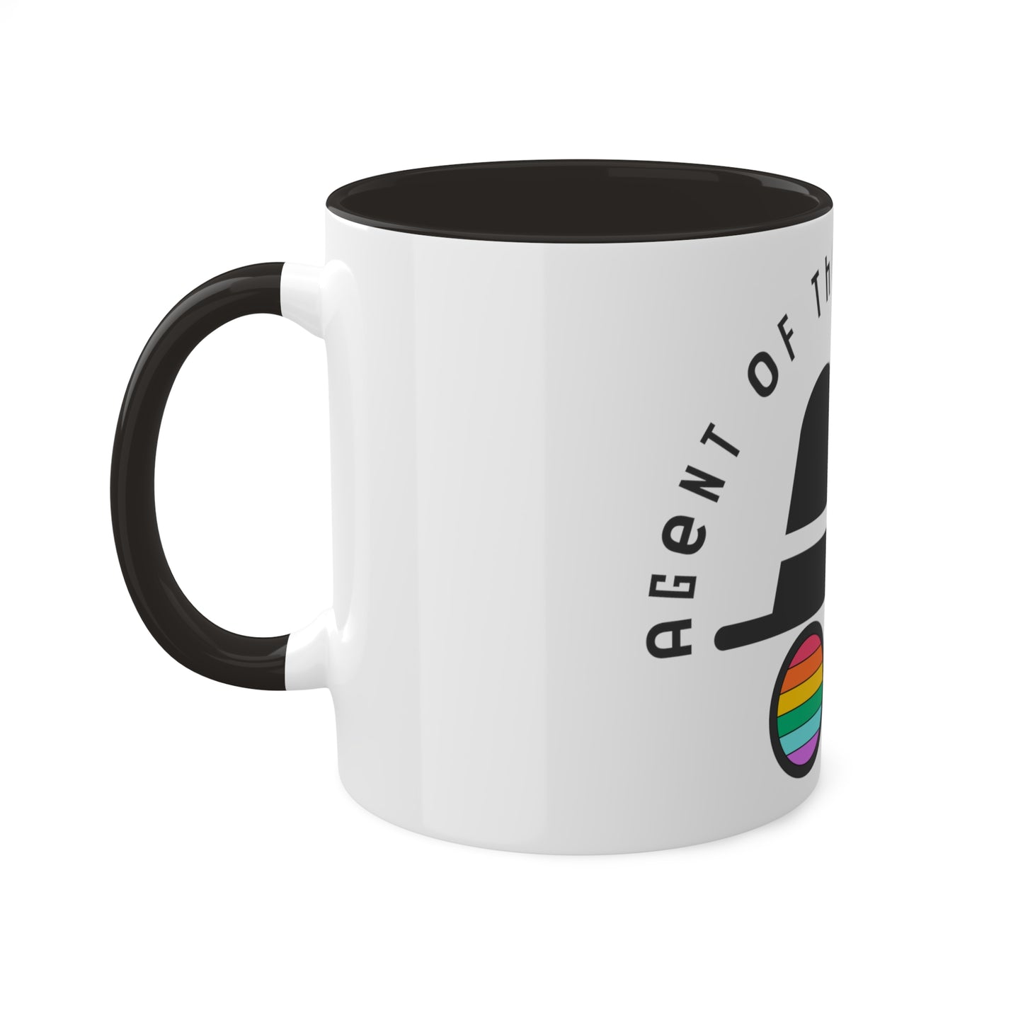 LGBTQ Plus Rainbow Agent of The Gay Agenda Spy Gay Queer Trans Rights Lesbian Pride Colourful Mug