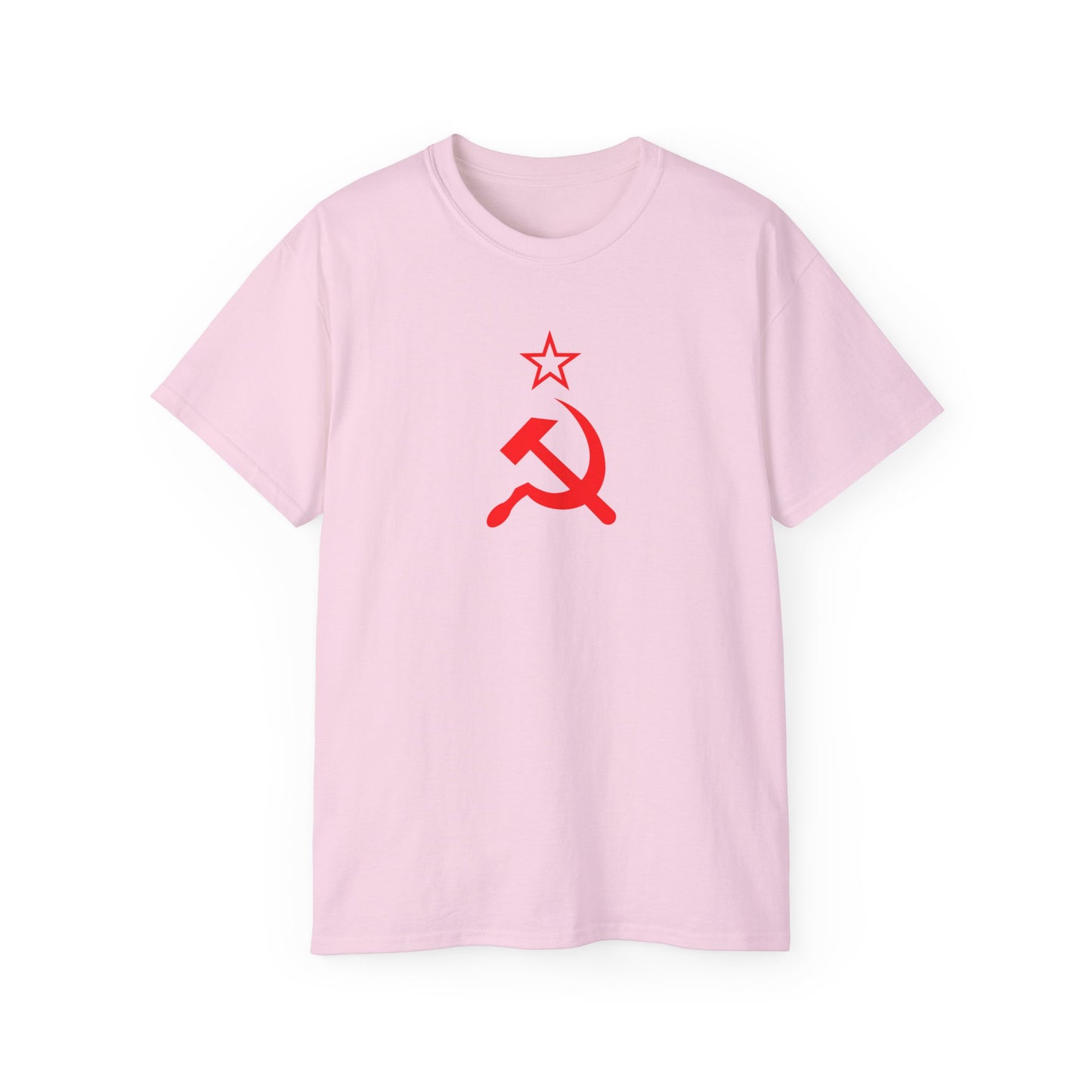 Communist USSR CCCP Red Hammer and Sickle Socialist Leftist Short Sleeve Unisex Ultra Cotton Tee