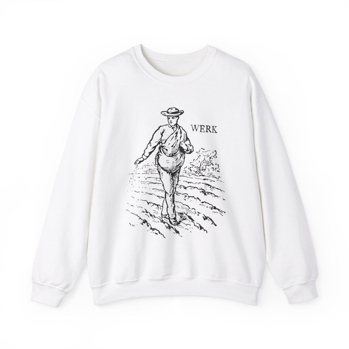 LGBTQ Plus Werk Vintage Farmer Sowing Seeds Gay Lesbian Queer Trans Unisex Heavy Blend™ Crewneck Sweatshirt