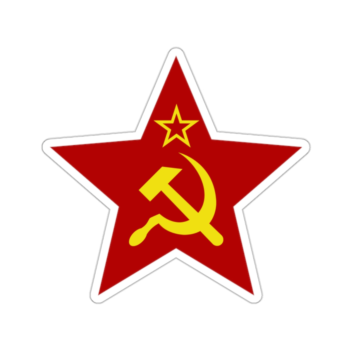 Socialist Red Star with Hammer and Sickle Leftist Communist Bubble-free Sticker