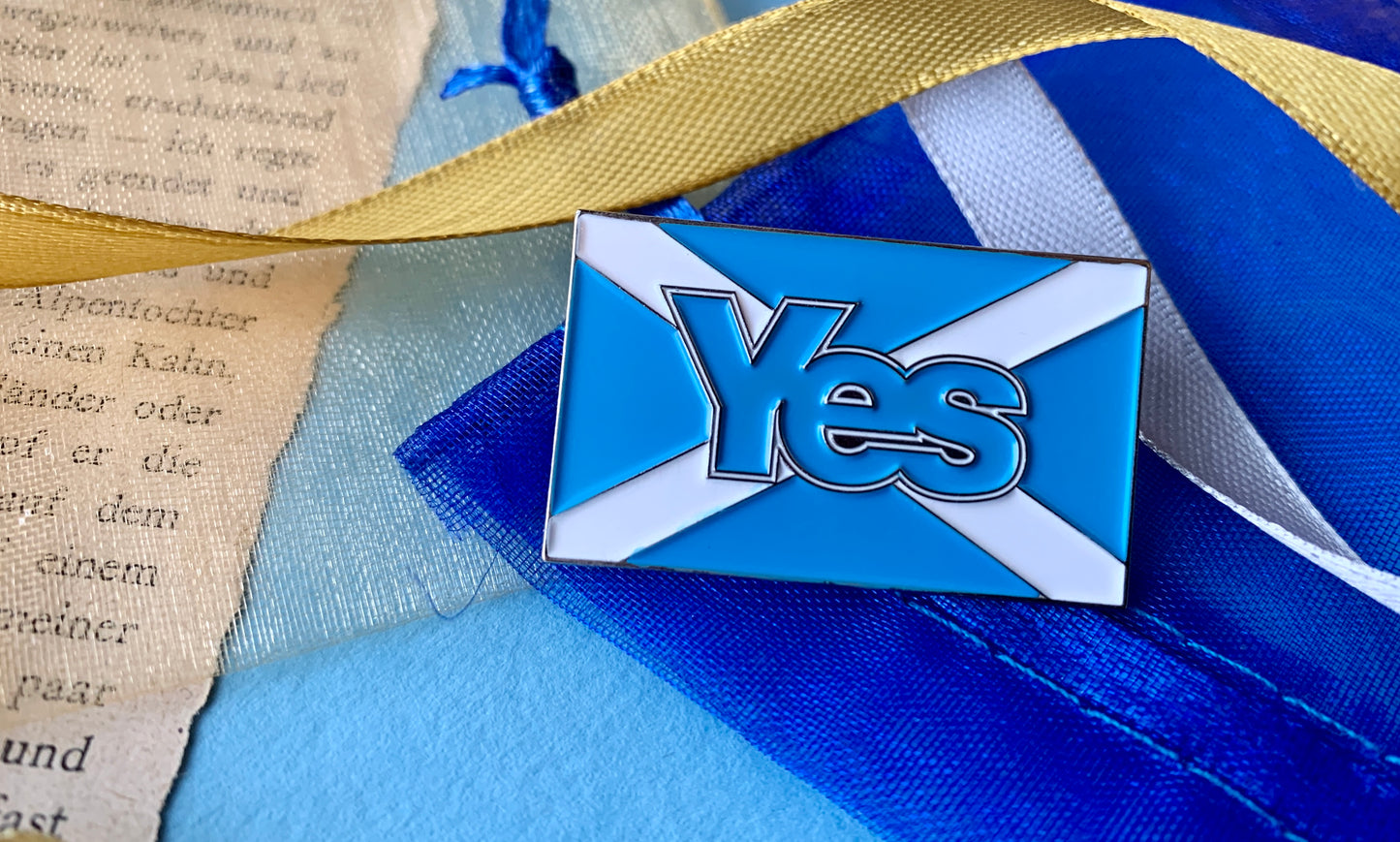 Scottish Independence Saltire Indie Ref 2 Vote Yes Scotland Enamel Pin Badge