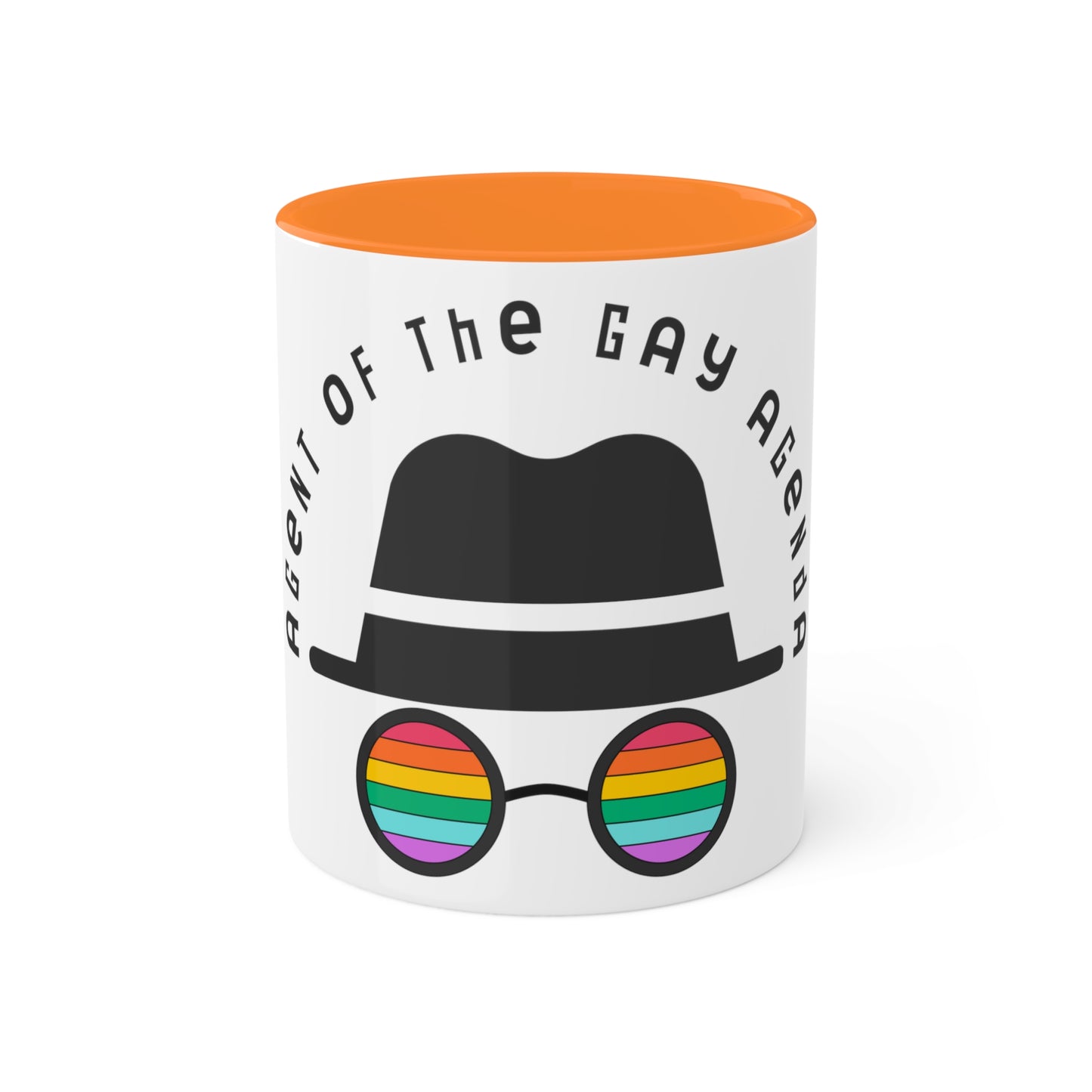 LGBTQ Plus Rainbow Agent of The Gay Agenda Spy Gay Queer Trans Rights Lesbian Pride Colourful Mug