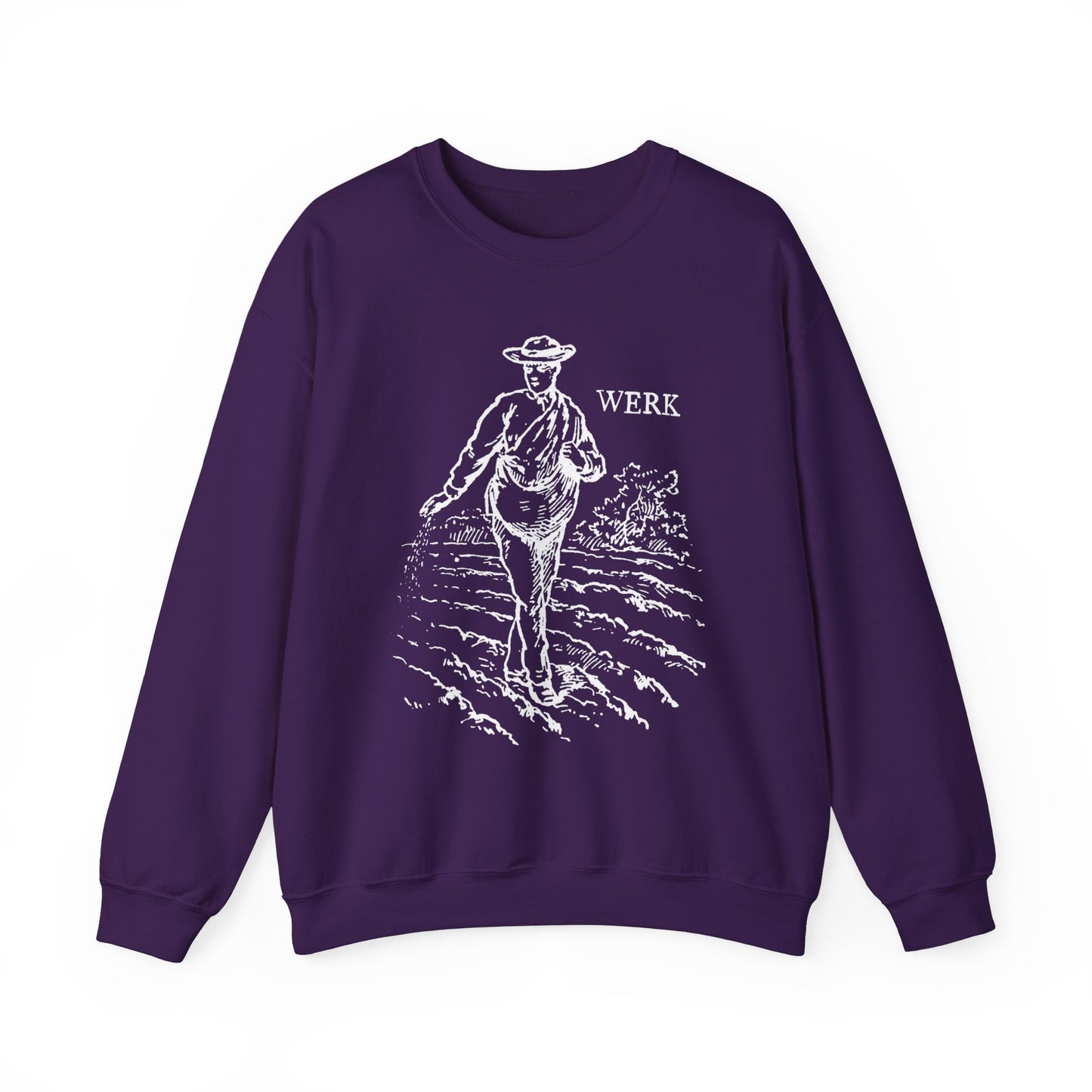 LGBTQ Plus Werk Vintage Farmer Sowing Seeds Gay Lesbian Queer Trans Unisex Heavy Blend™ Crewneck Sweatshirt