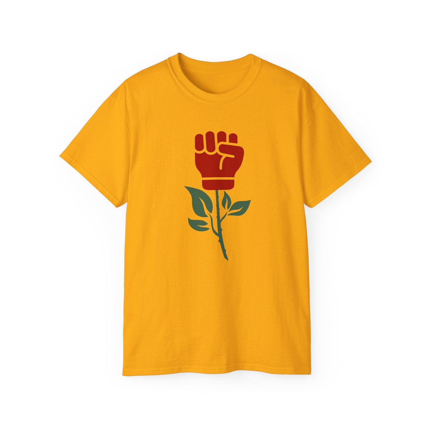Socialist Rose Fist Leftist Solidarity Socialism Unisex Ultra Cotton Tee