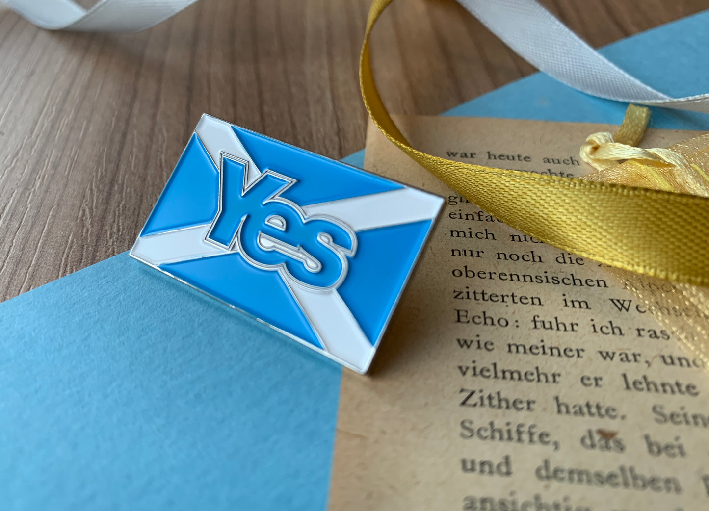 Scottish Independence Saltire Indie Ref 2 Vote Yes Scotland Enamel Pin Badge