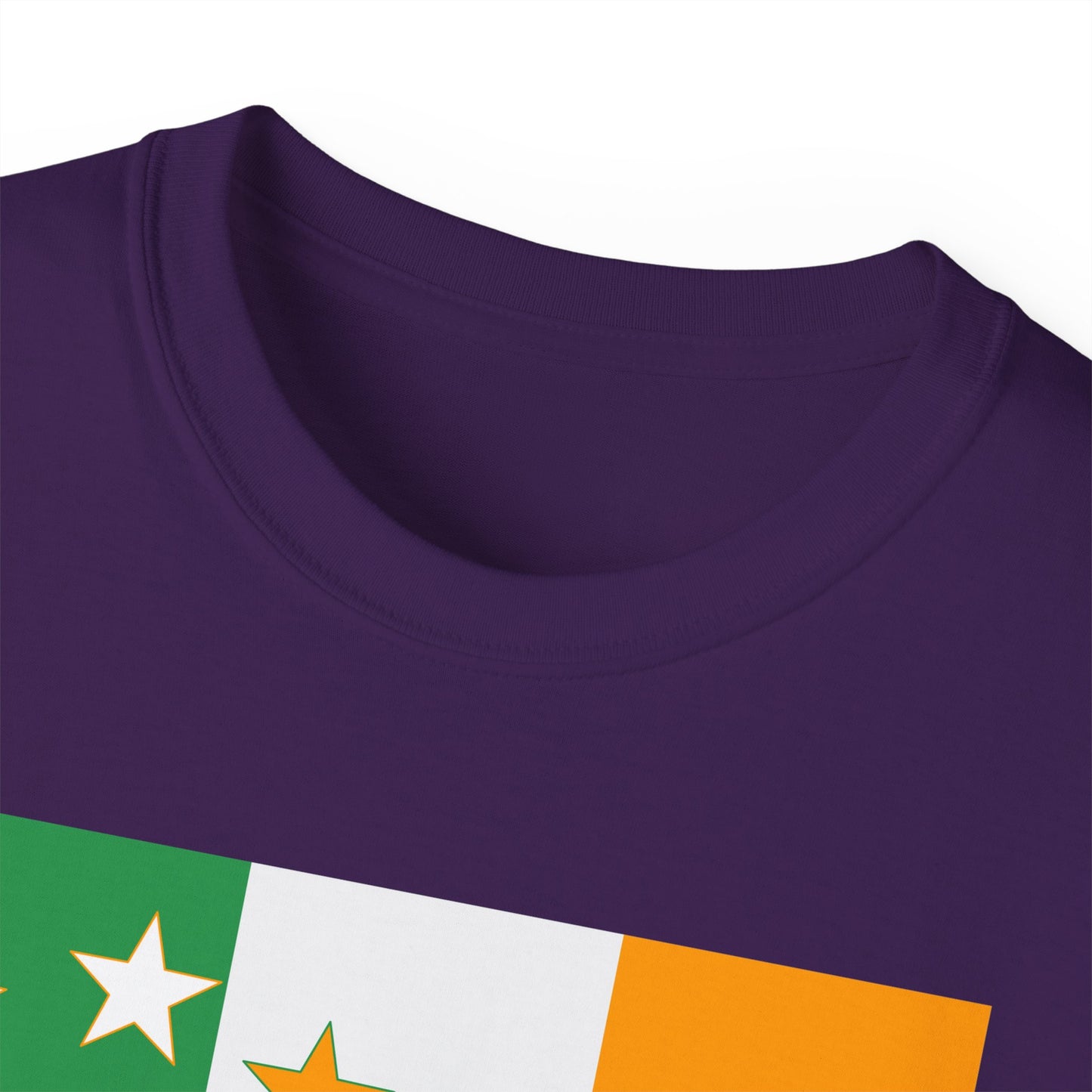 Irish Flag Tricolour with Socialist Starry Plough Unisex Ultra Cotton Tee