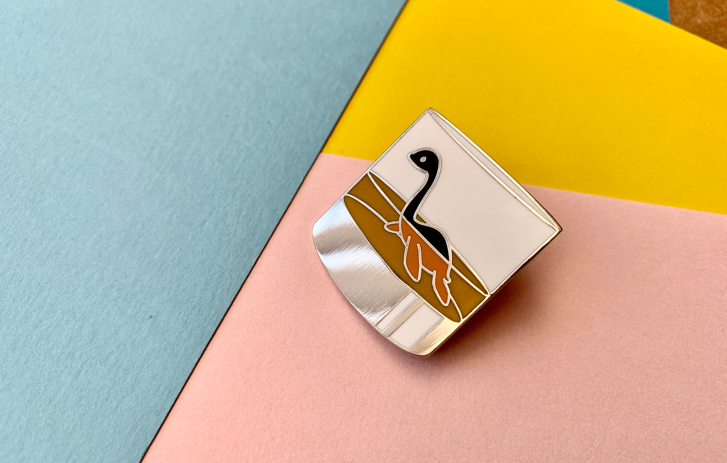 Scotland Lock Ness Monster in Whiskey Glass Scottish Enamel Pin Badge