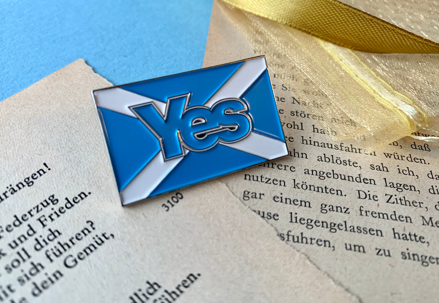Scottish Independence Saltire Indie Ref 2 Vote Yes Scotland Enamel Pin Badge