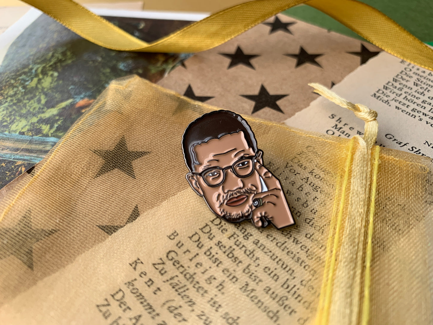 BLM Civil Rights Leader Malcolm X Enamel Pin Badge