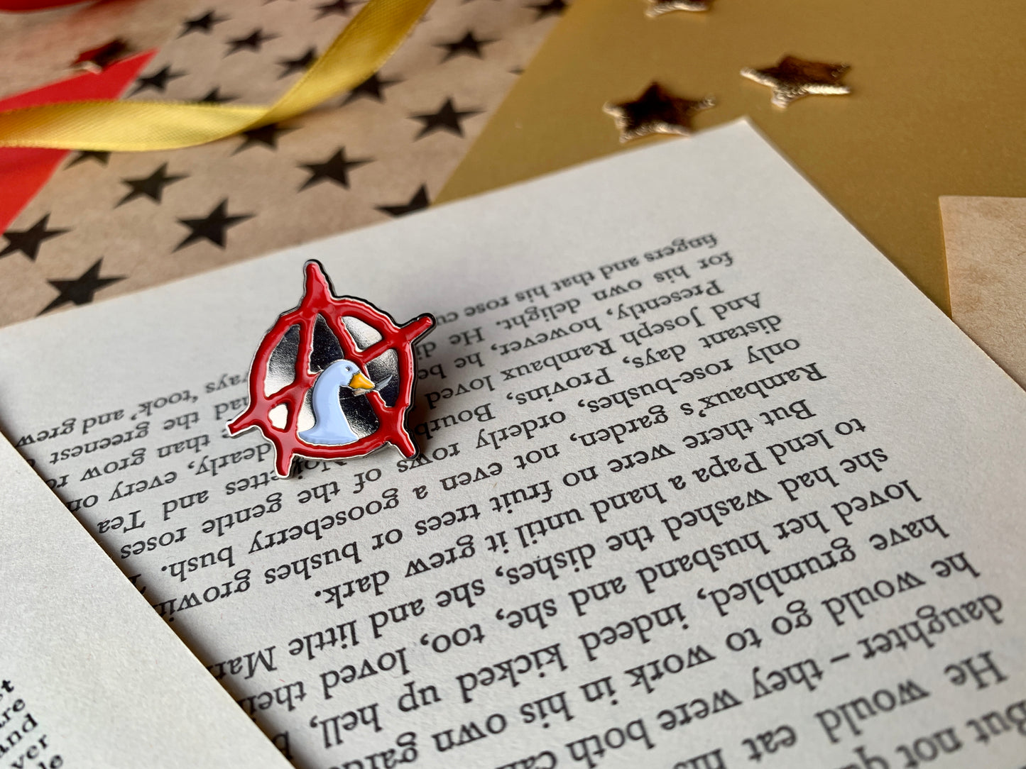 Anarchist Goose Anarchy A Leftist Video Game Pin Badge