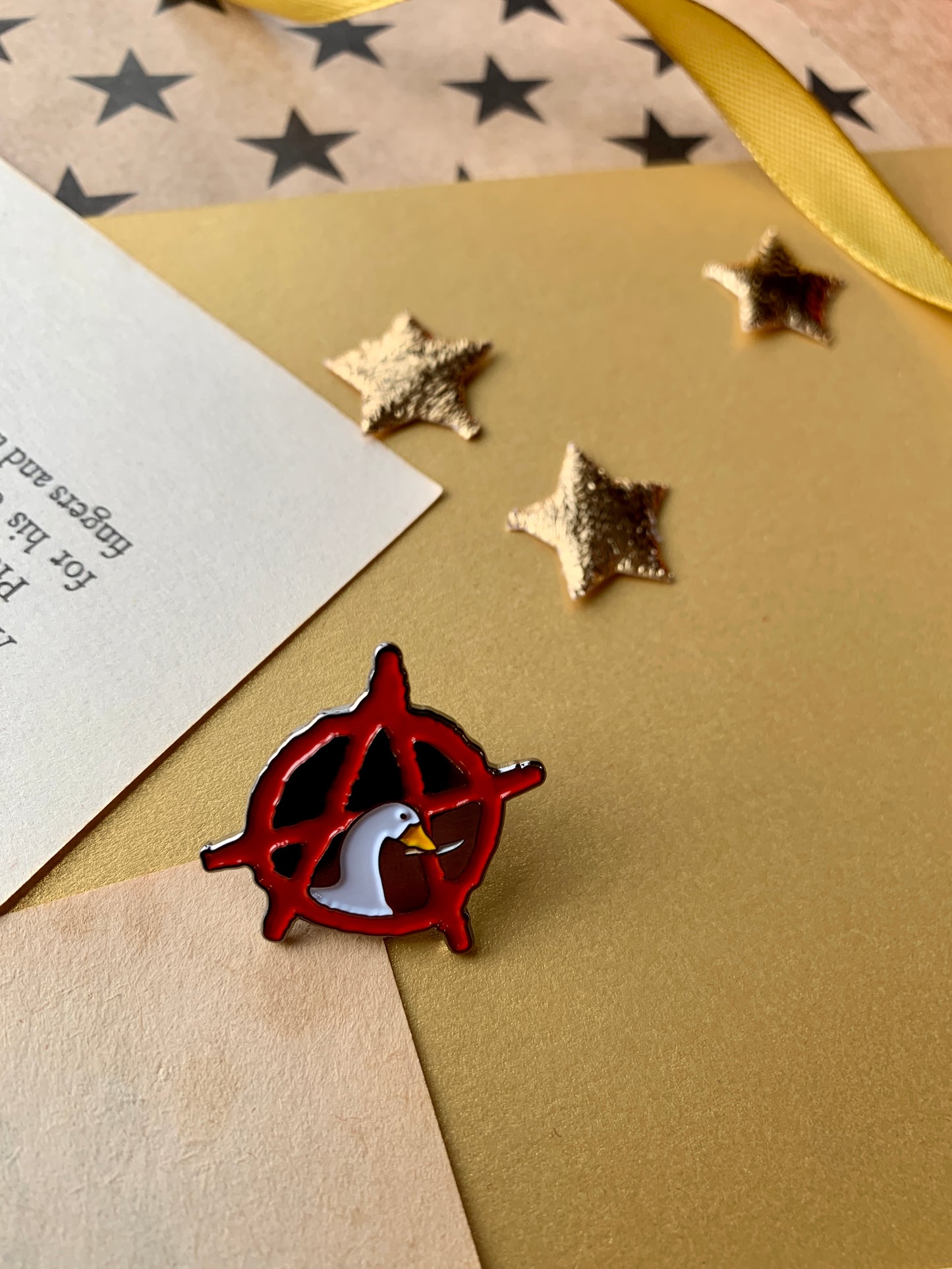 Anarchist Goose Anarchy A Leftist Video Game Pin Badge
