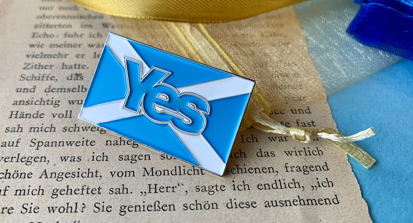 Scottish Independence Saltire Indie Ref 2 Vote Yes Scotland Enamel Pin Badge