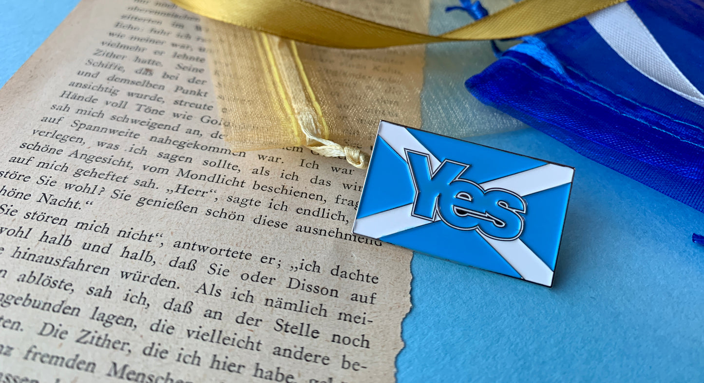 Scottish Independence Saltire Indie Ref 2 Vote Yes Scotland Enamel Pin Badge