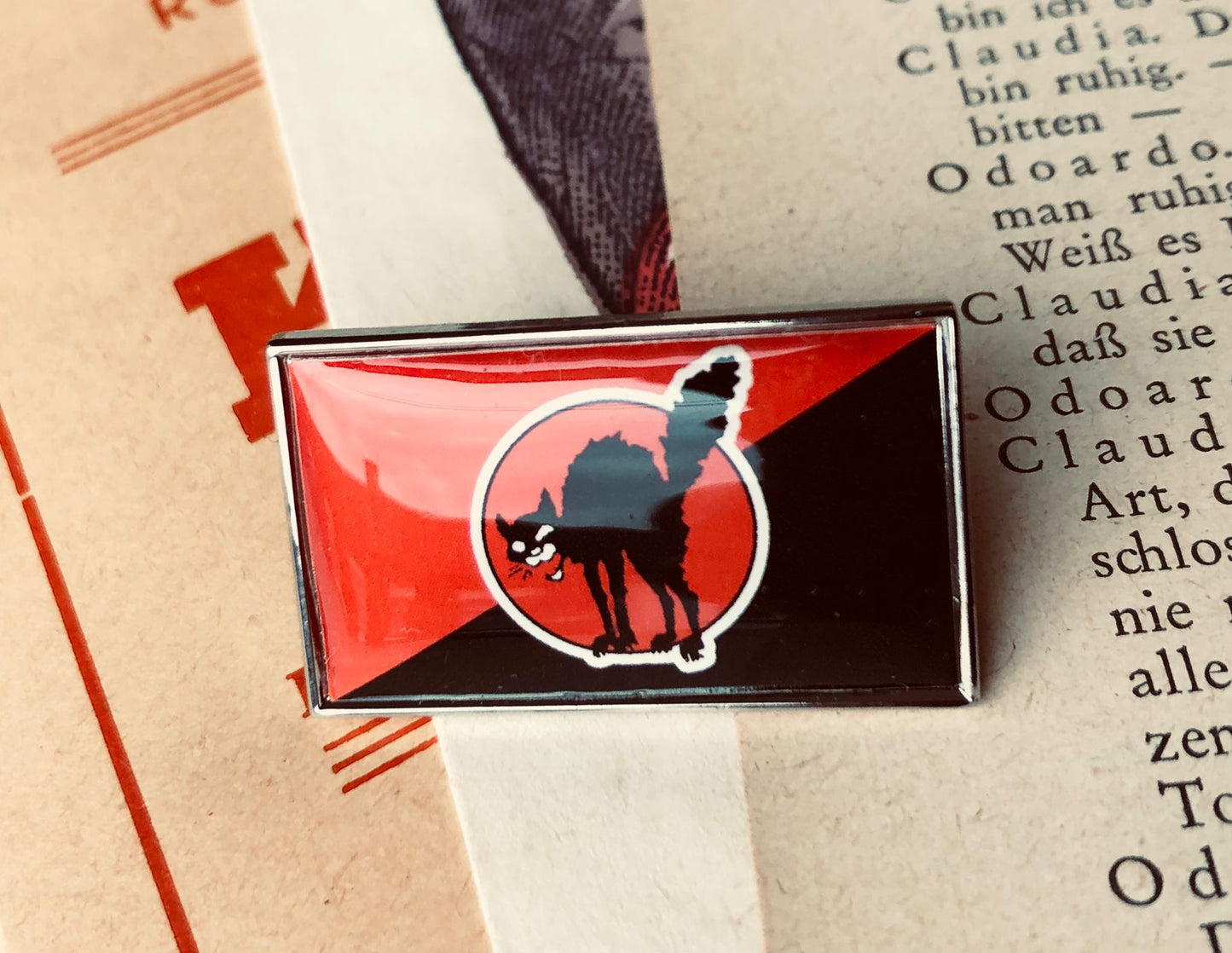 Leftist Sabo-Tabby Trade Union Workers Rights Socialist Enamel Pin Badge