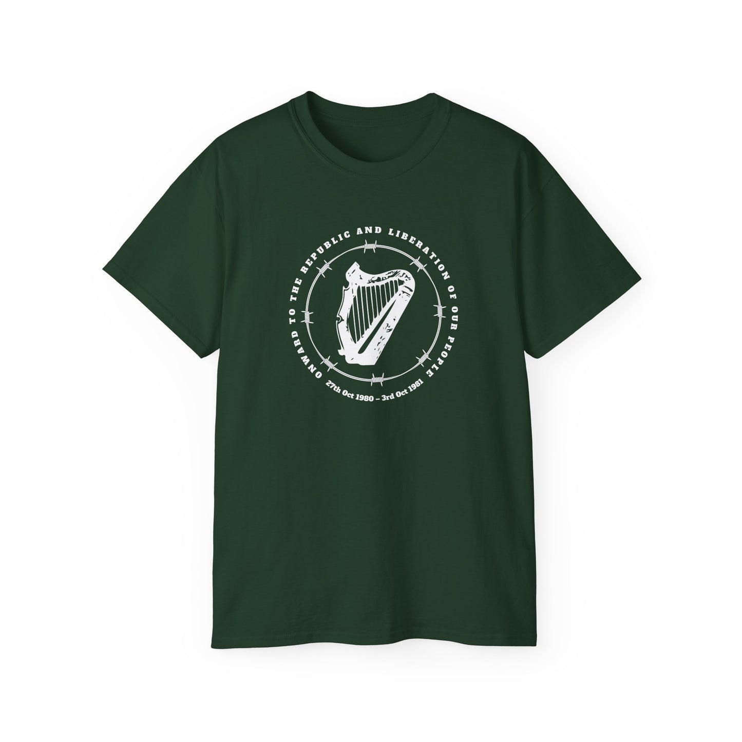 IRA INLA Irish 1981 Hunger Strikers Commemorative Memorial To The Ten Men with Bobby Sands Quote Unisex Ultra Cotton Tee