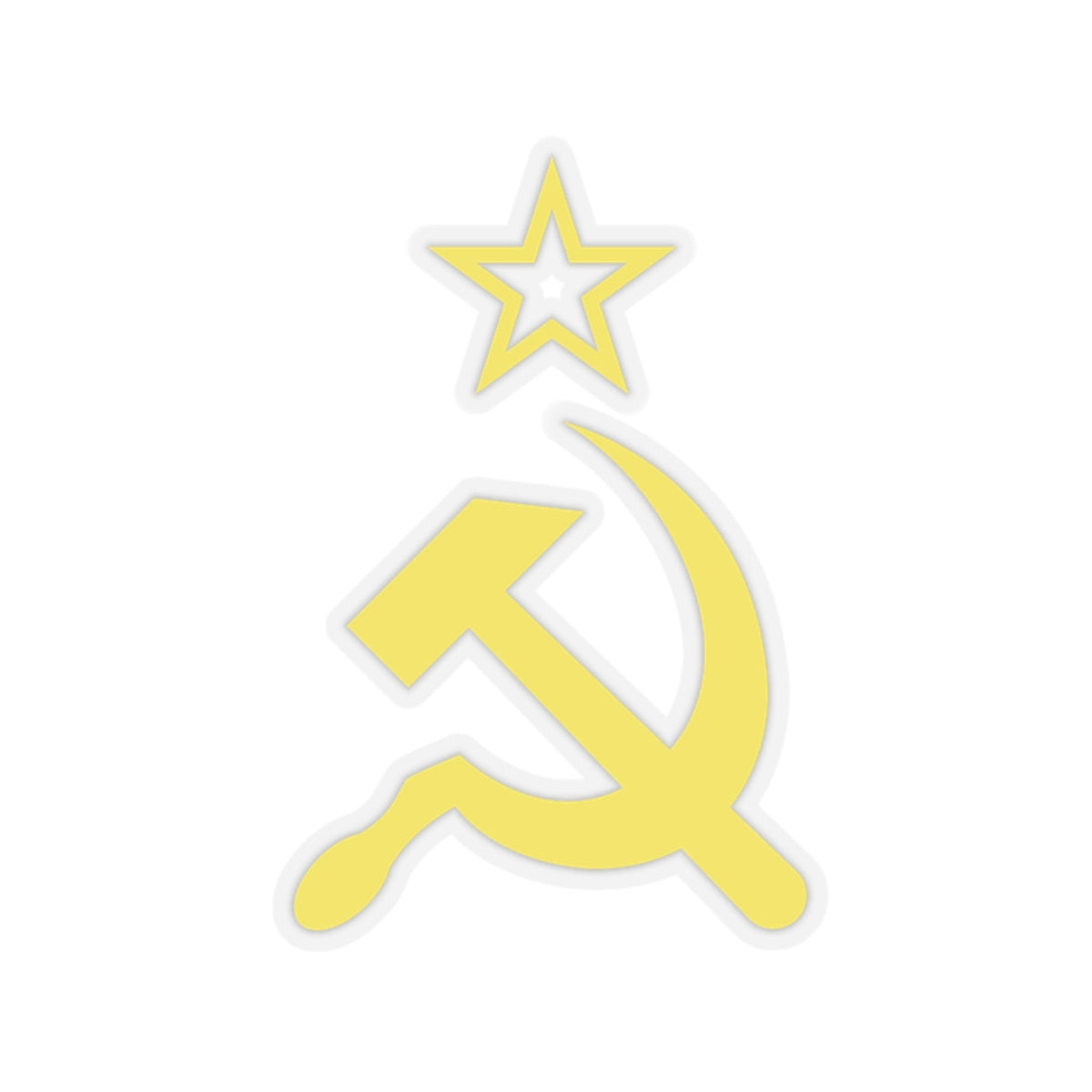 Leftist Yellow Hammer and Sickle Socialist Communist Soviet Union Sticker