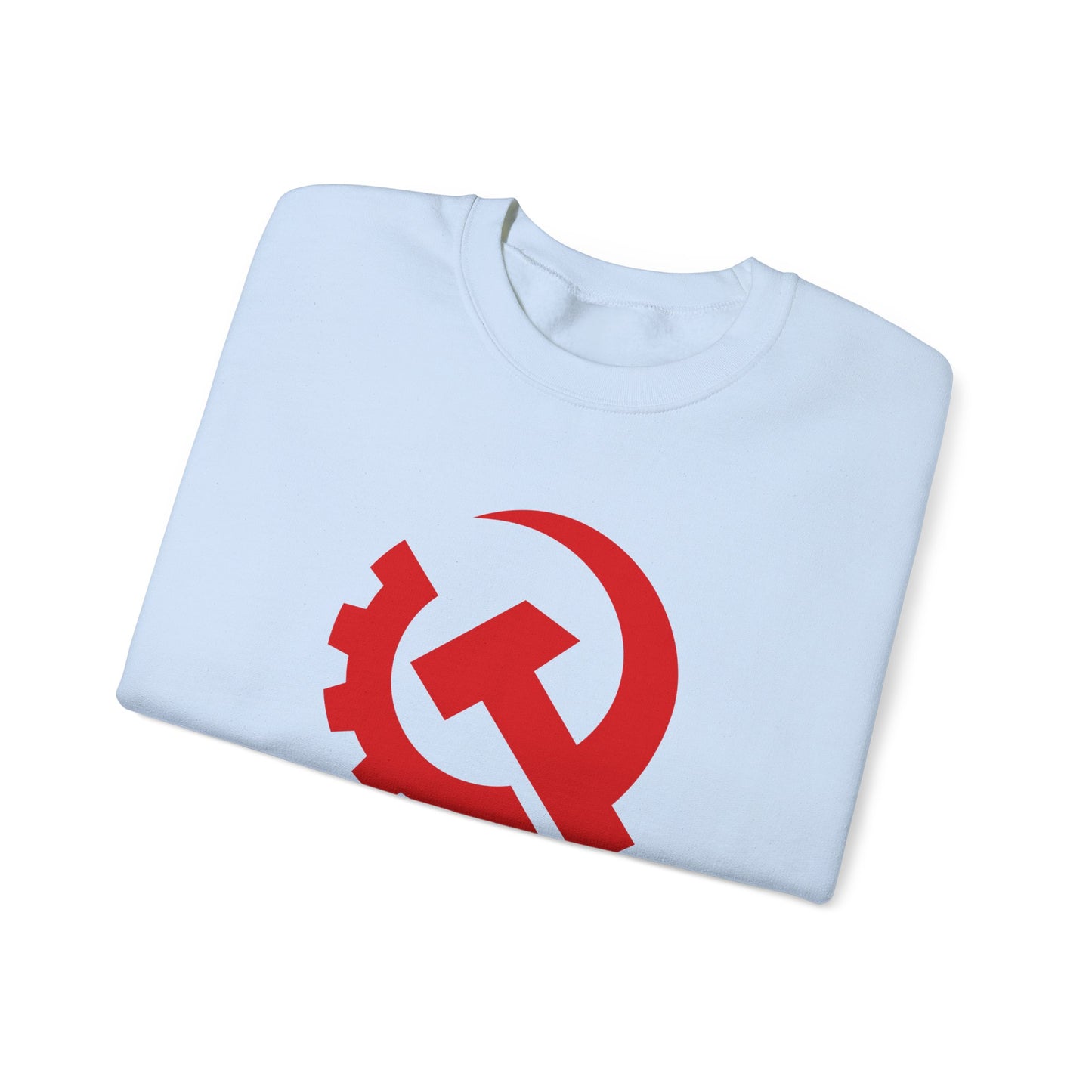 Communist Red Hammer & Sickle Gear Emblem Socialist Leftist Crewneck Sweatshirt