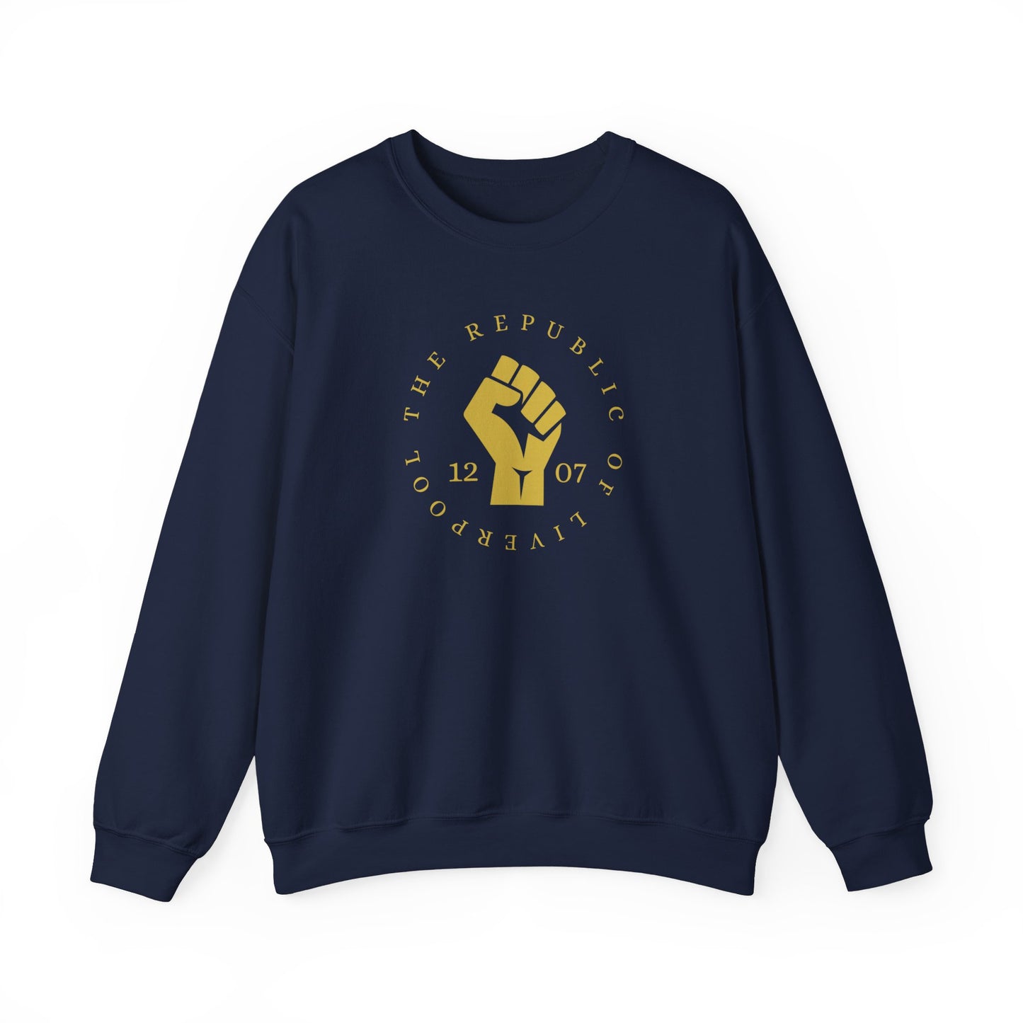 Scouse The Republic of Liverpool 1207 Fist Scouser Unisex Heavy Blend™ Crewneck Sweatshirt
