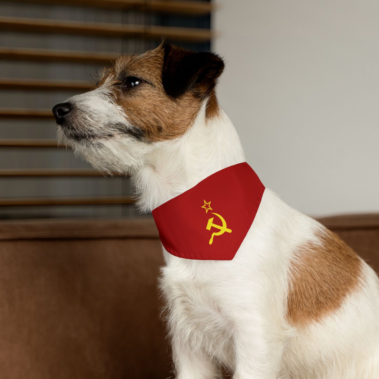 Communist Dog Hammer and Sickle Socialist Pet Bandana Collar