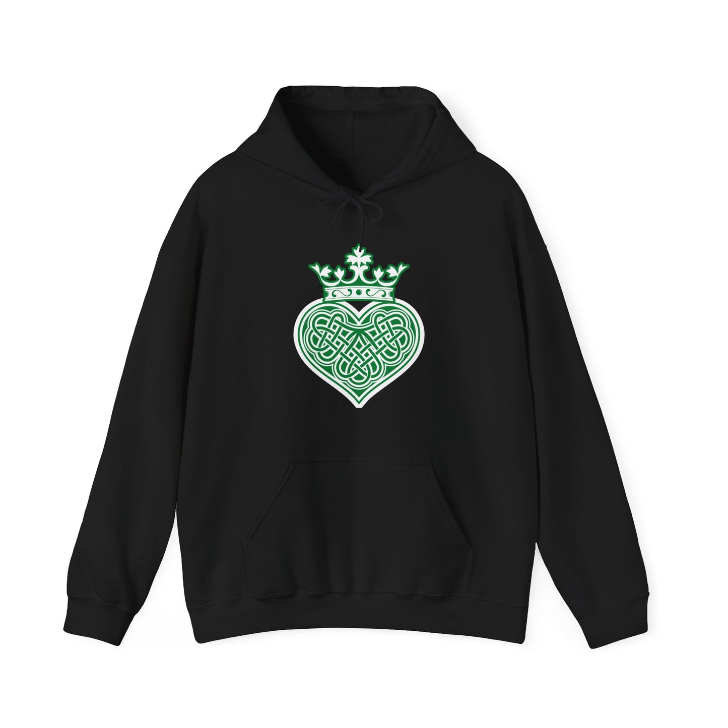 Celtic Irish Crowned Heart Claddagh Style Ireland Unisex Heavy Blend Hooded Sweatshirt