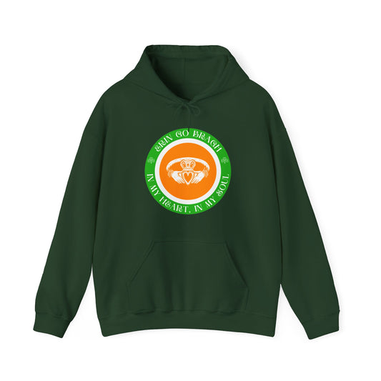 Ireland Erin go Bragh In My Heart In My Soul Claddagh Irish Republican United Ireland Celtic Unisex Heavy Blend™ Hooded Sweatshirt