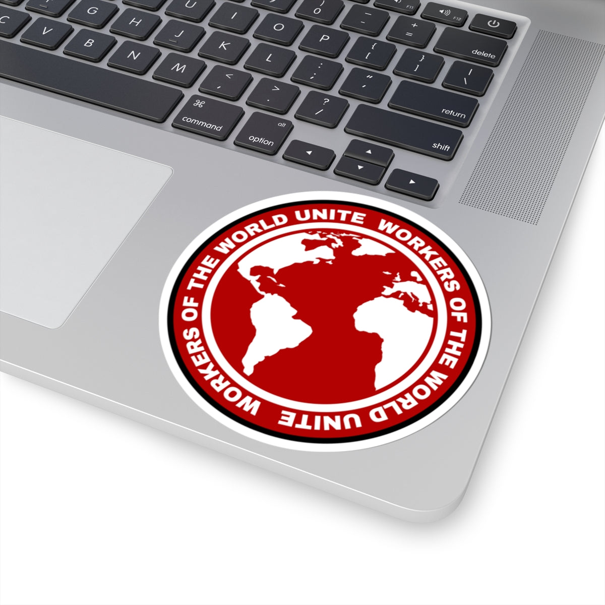 Marxist Workers of The World United Globe May Day Socialist Communist Kiss-Cut Sticker