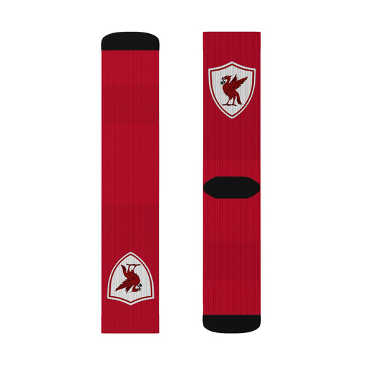 Liverpool Liver Bird Scouse Red YNWA LFC Sublimation Socks