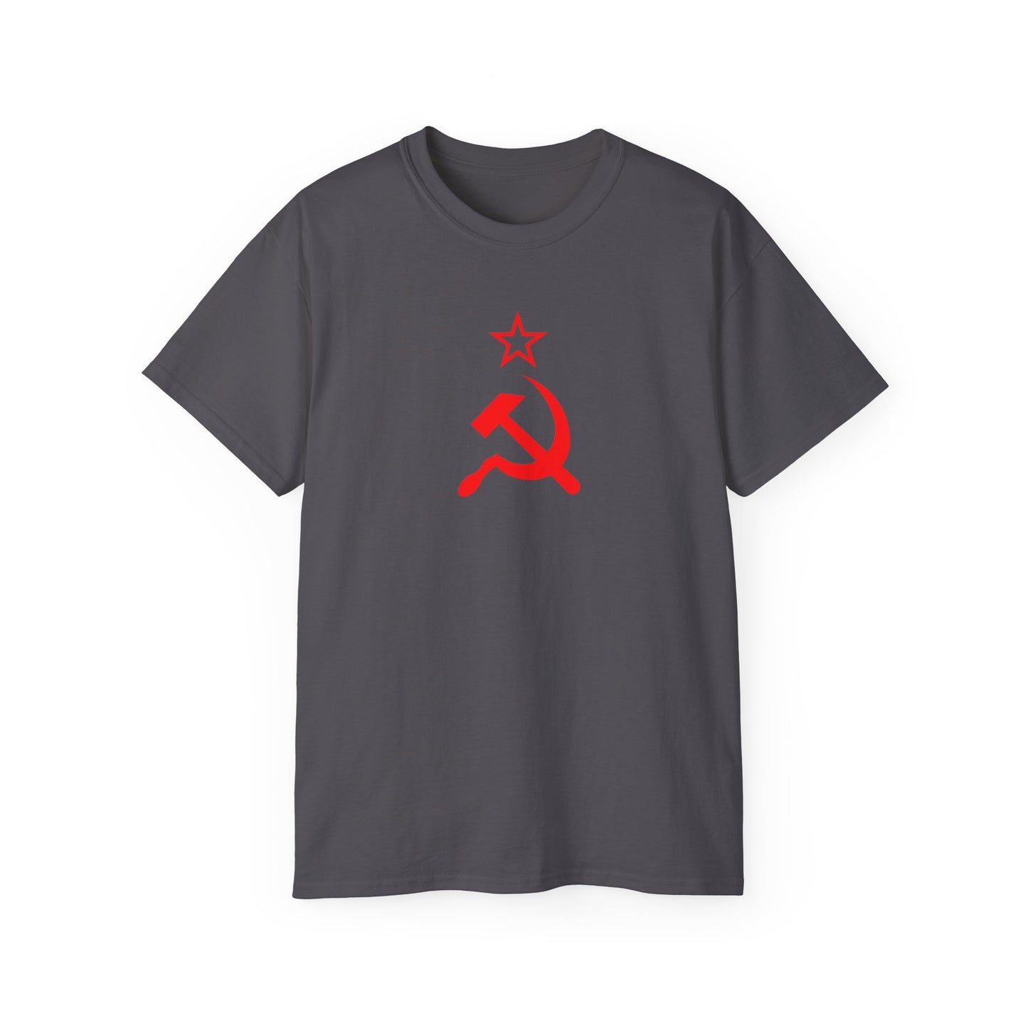 Communist USSR CCCP Red Hammer and Sickle Socialist Leftist Short Sleeve Unisex Ultra Cotton Tee