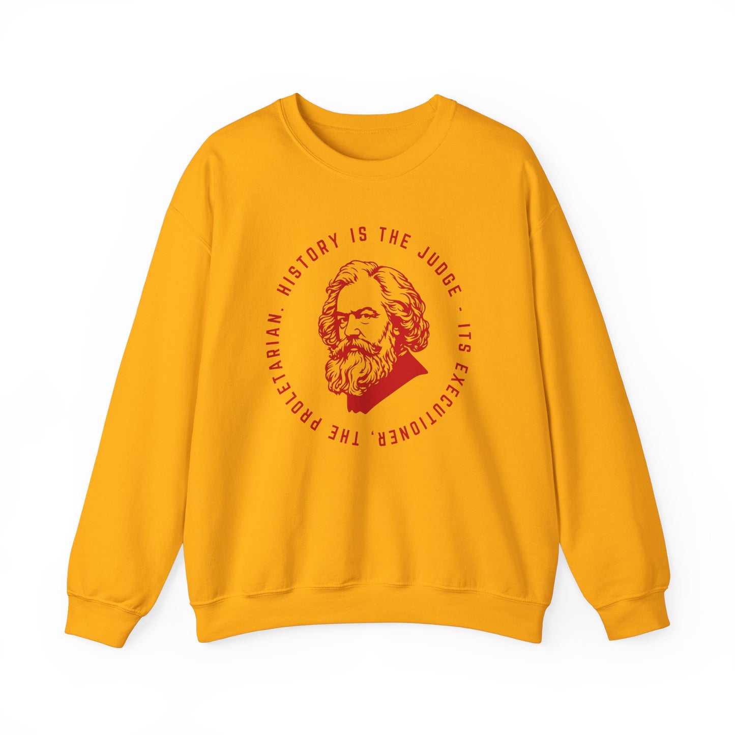 Leftist Karl Marx History is The Judge Quote Socialist Marxist Communist Unisex Heavy Blend™ Crewneck Sweatshirt