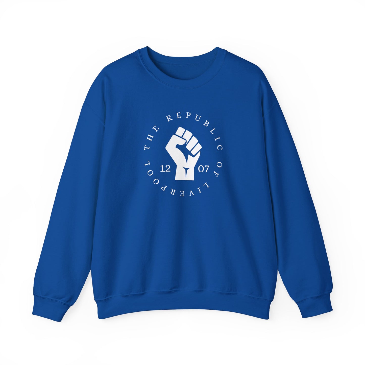 Scouse The Republic of Liverpool 1207 Fist Scouser Unisex Heavy Blend™ Crewneck Sweatshirt