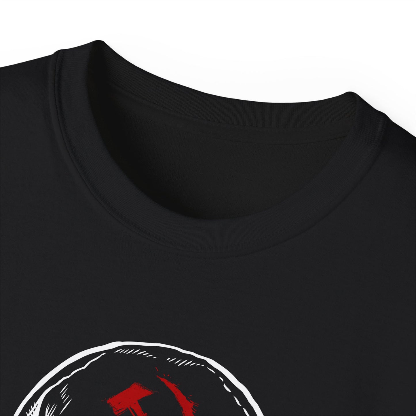 Dead Red Halloween Communist Skull With Hammer and Sickle Unisex Ultra Cotton Tee