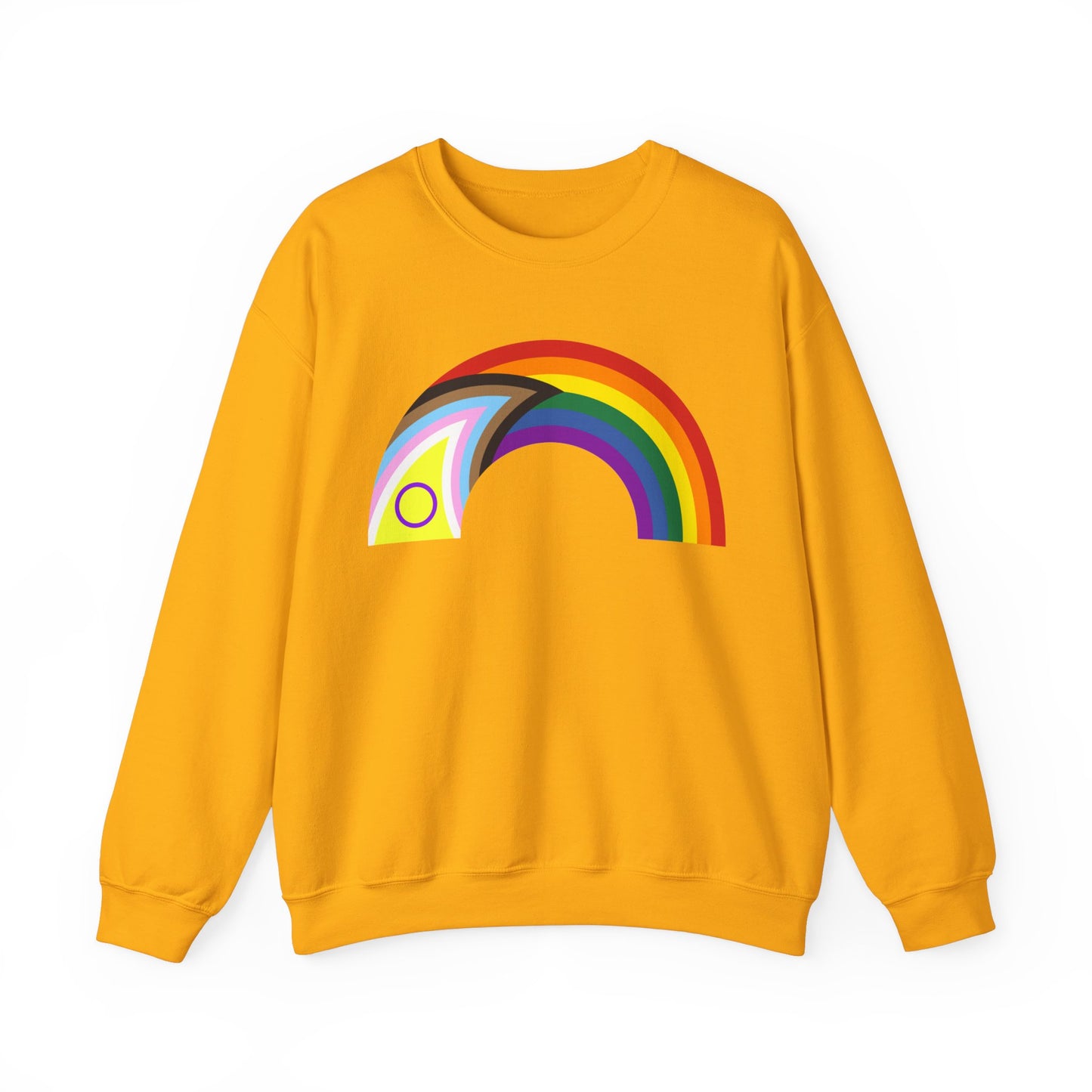 LGBTQ Plus Rainbow Flag Arch Rainbow Gay Queer Lesbian Trans Unisex Heavy Blend™ Crewneck Sweatshirt