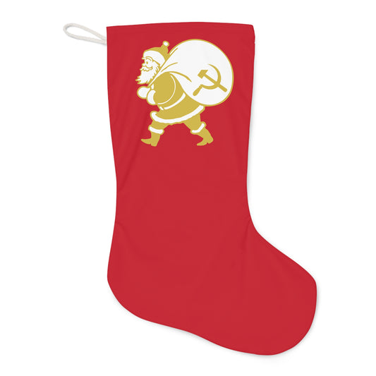 Socialist Santa Leftist Father Christmas with Hammer and Sickle Sack Communist Christmas Stocking