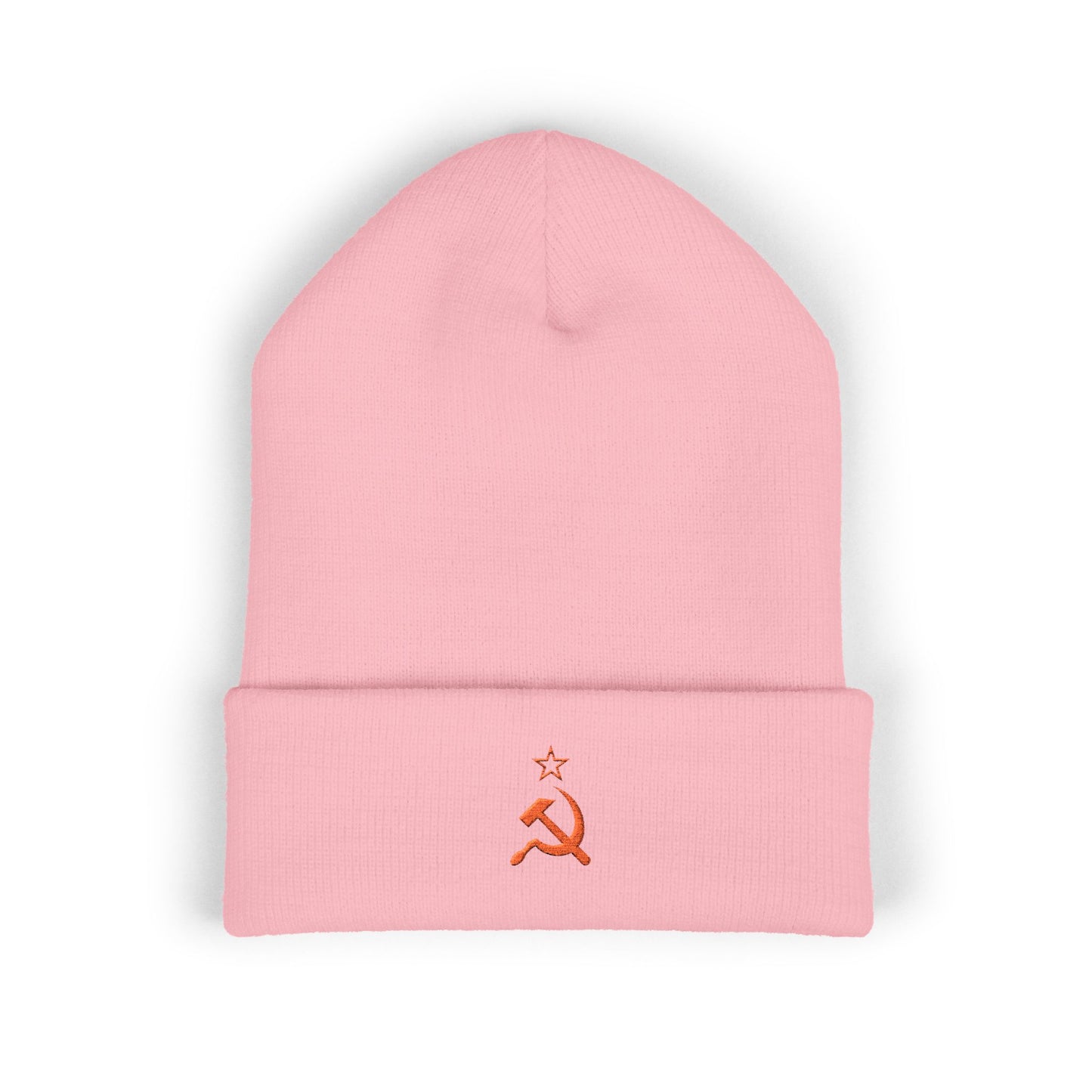 Leftist Embroidered Hammer & Sickle Socialist Cuffed Beanie