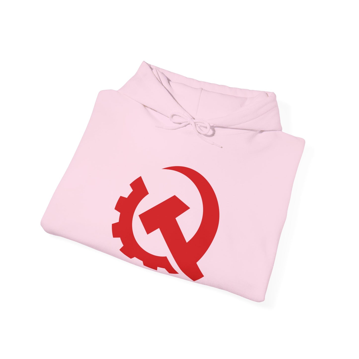 Communist Red Hammer & Sickle Gear Emblem Socialist Leftist Hoodie