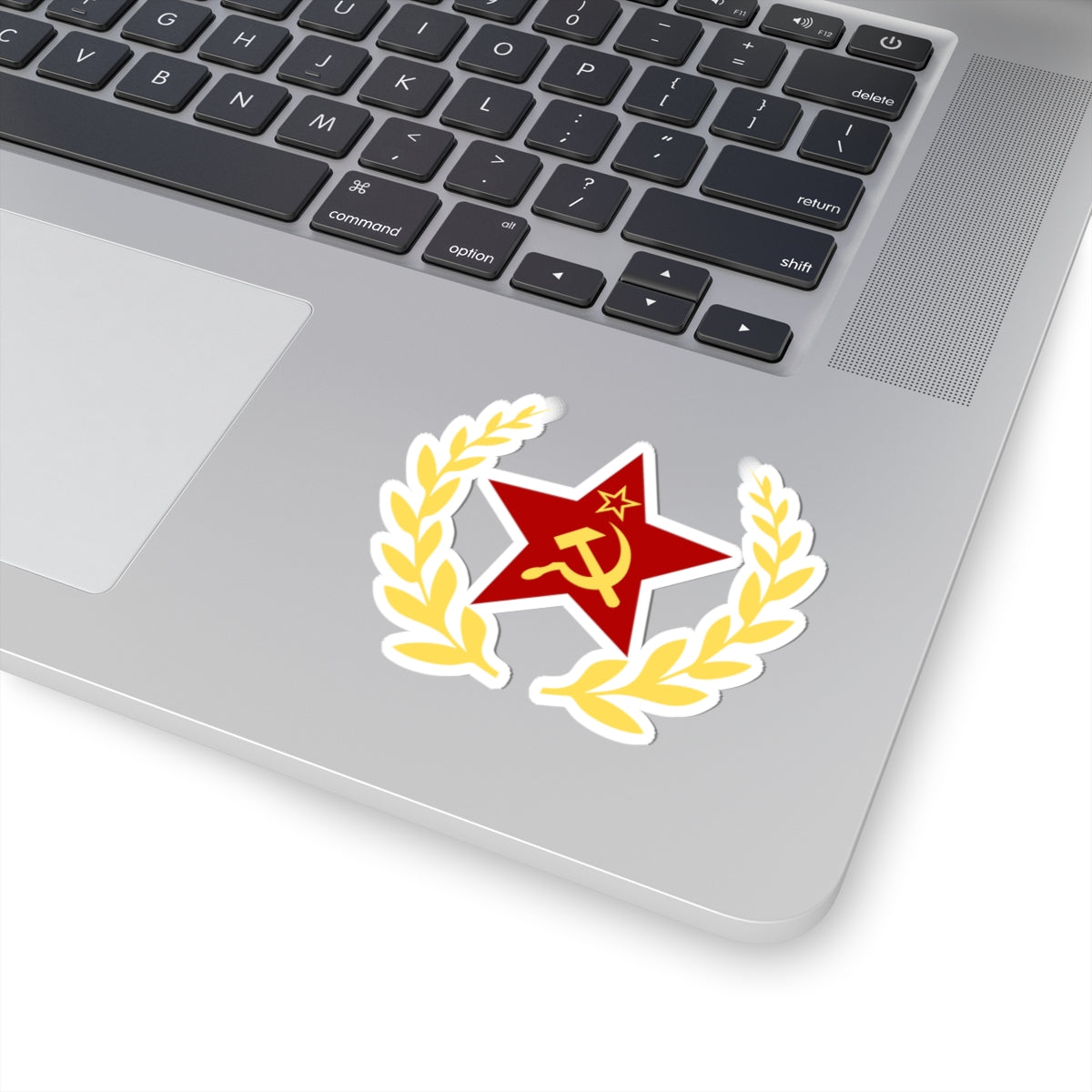 Red Star with CCCP Hammer and Sickle & Laurels Bubble-free Sticker