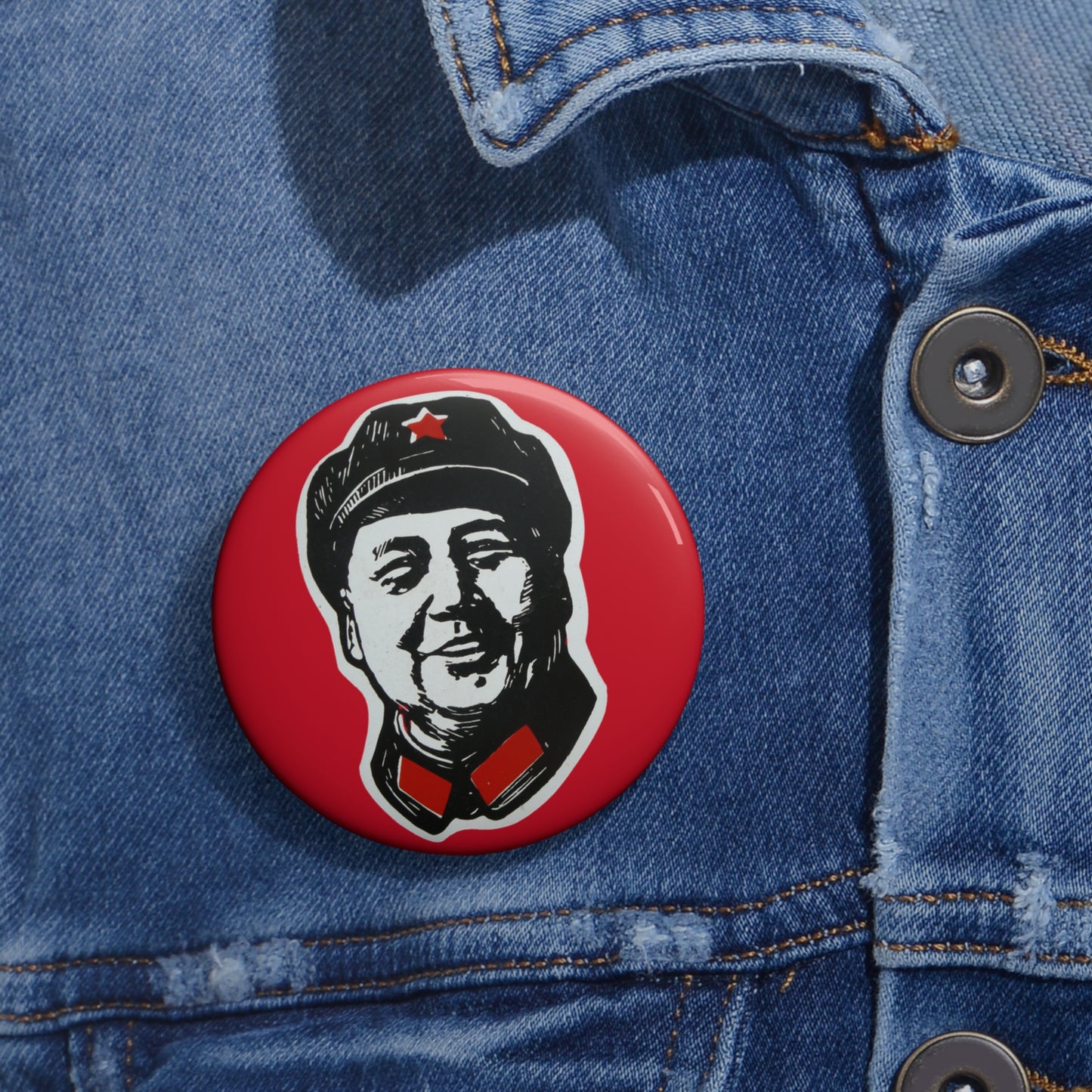 Chairman Mao Zedong Communist CCP China Pin Badge Button