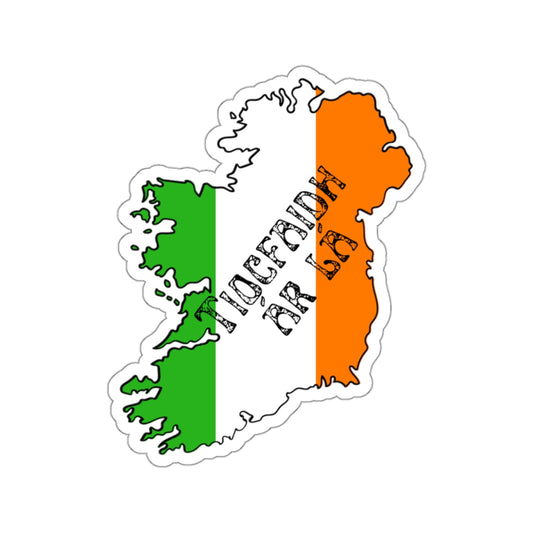 Irish Republican Tiocfaidh ár lá United Ireland Irish Tricolour Map Style Fenian Erin go Bragh Kiss-Cut Sticker