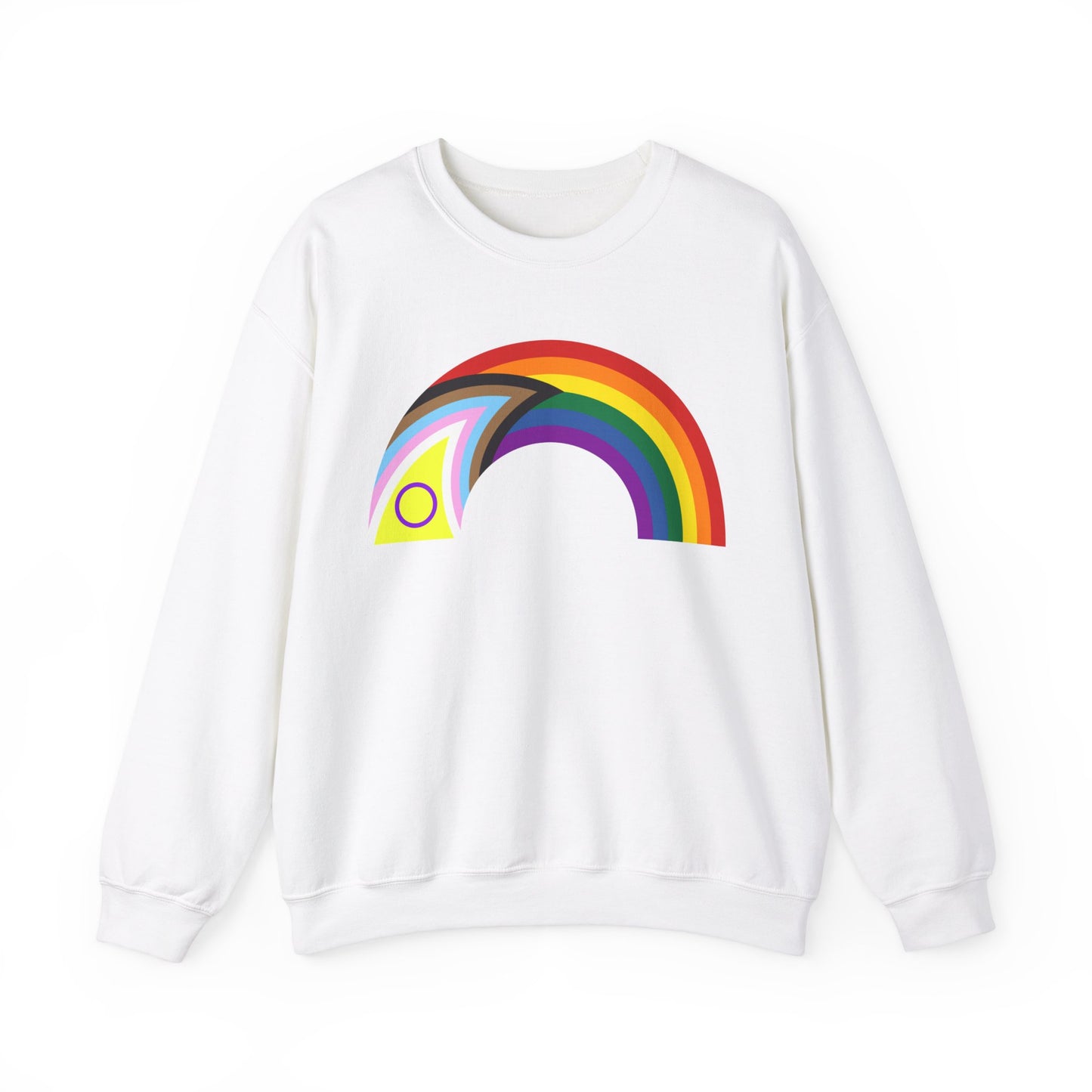 LGBTQ Plus Rainbow Flag Arch Rainbow Gay Queer Lesbian Trans Unisex Heavy Blend™ Crewneck Sweatshirt