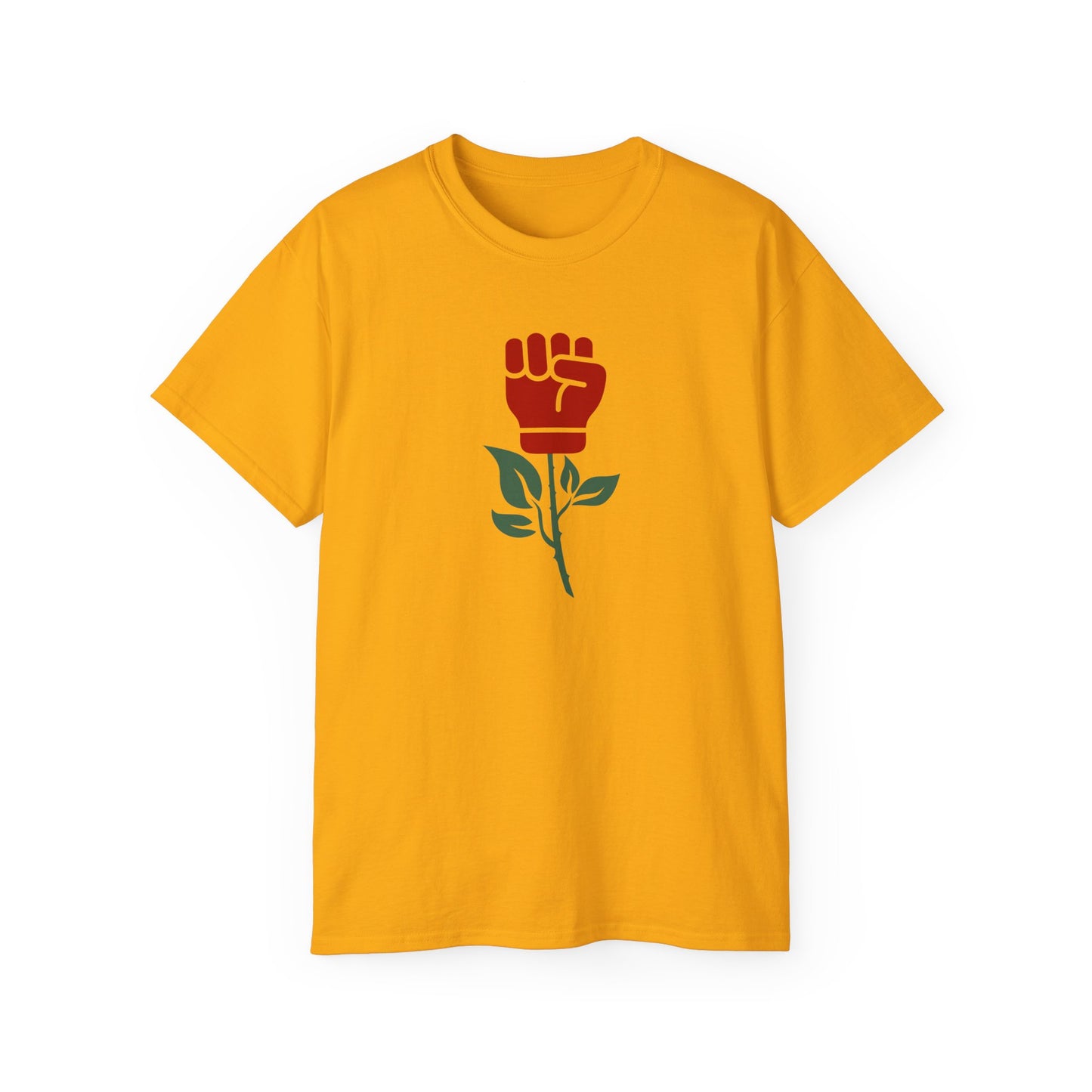 Socialist Rose Fist Leftist Solidarity Socialism Unisex Ultra Cotton Tee