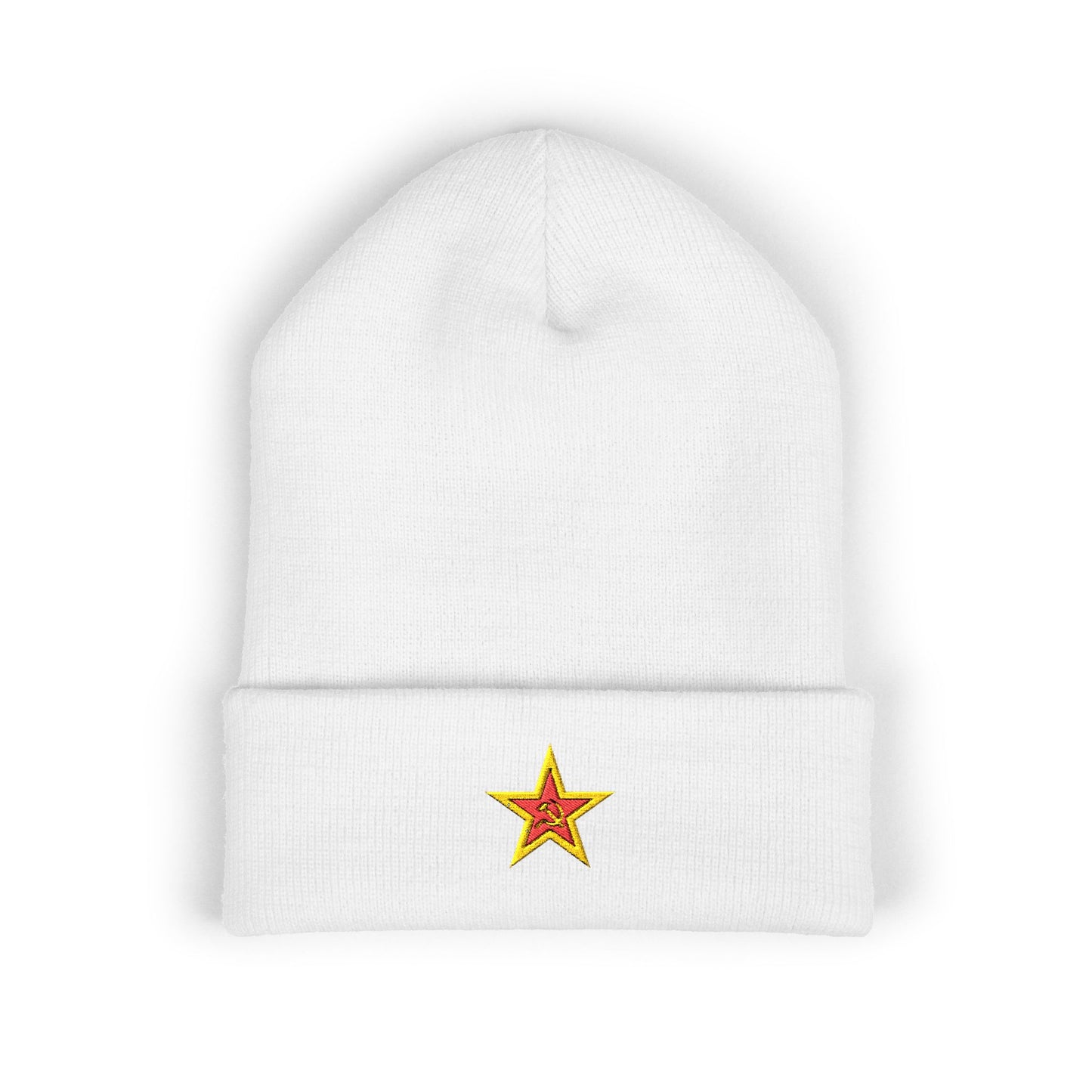 Socialist Embroidered Leftist Hammer and Sickle Red Star Communist Beanie Hat