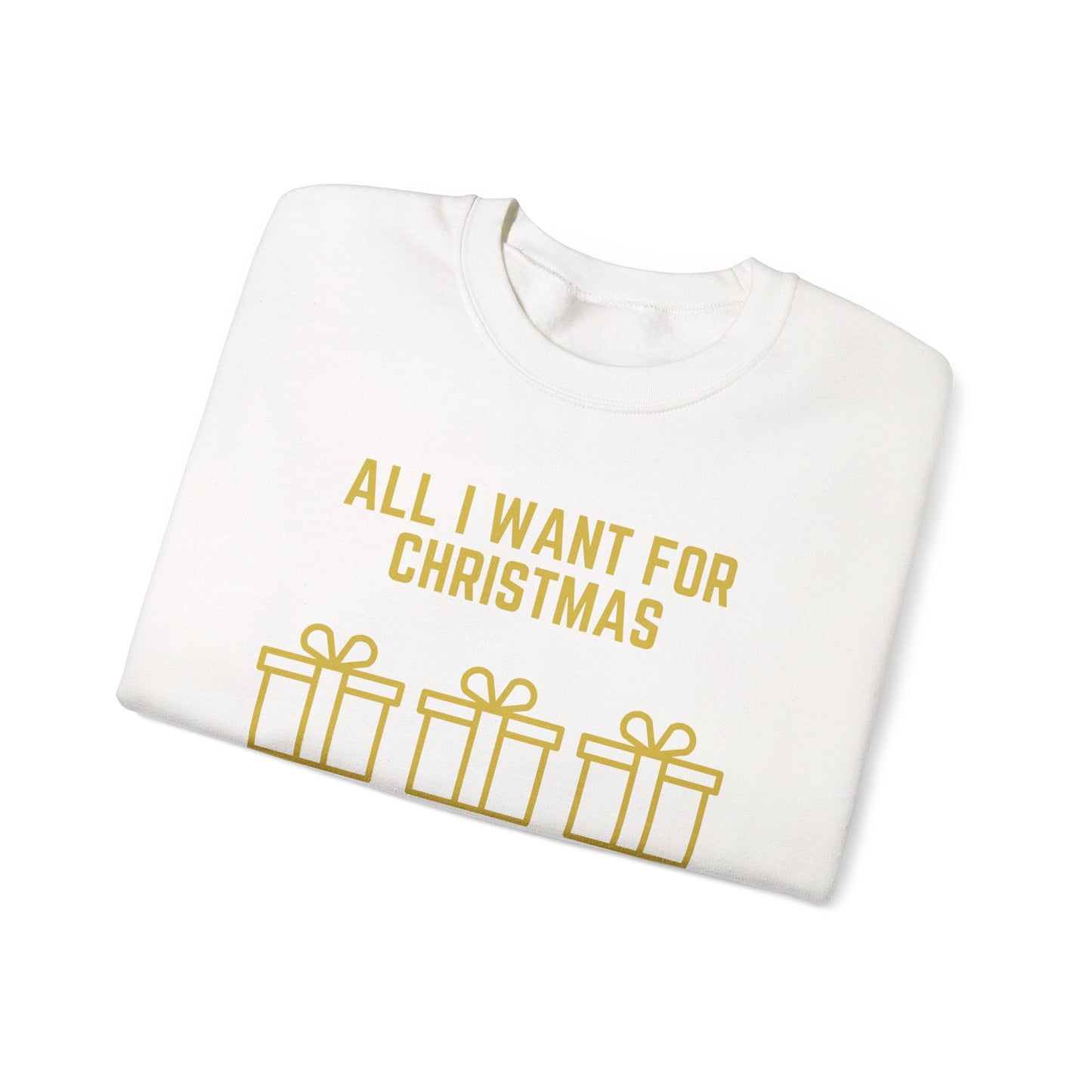 Marxist All I Want for Christmas Socialist Karl Marx Means of Production Christmas Crewneck Sweatshirt