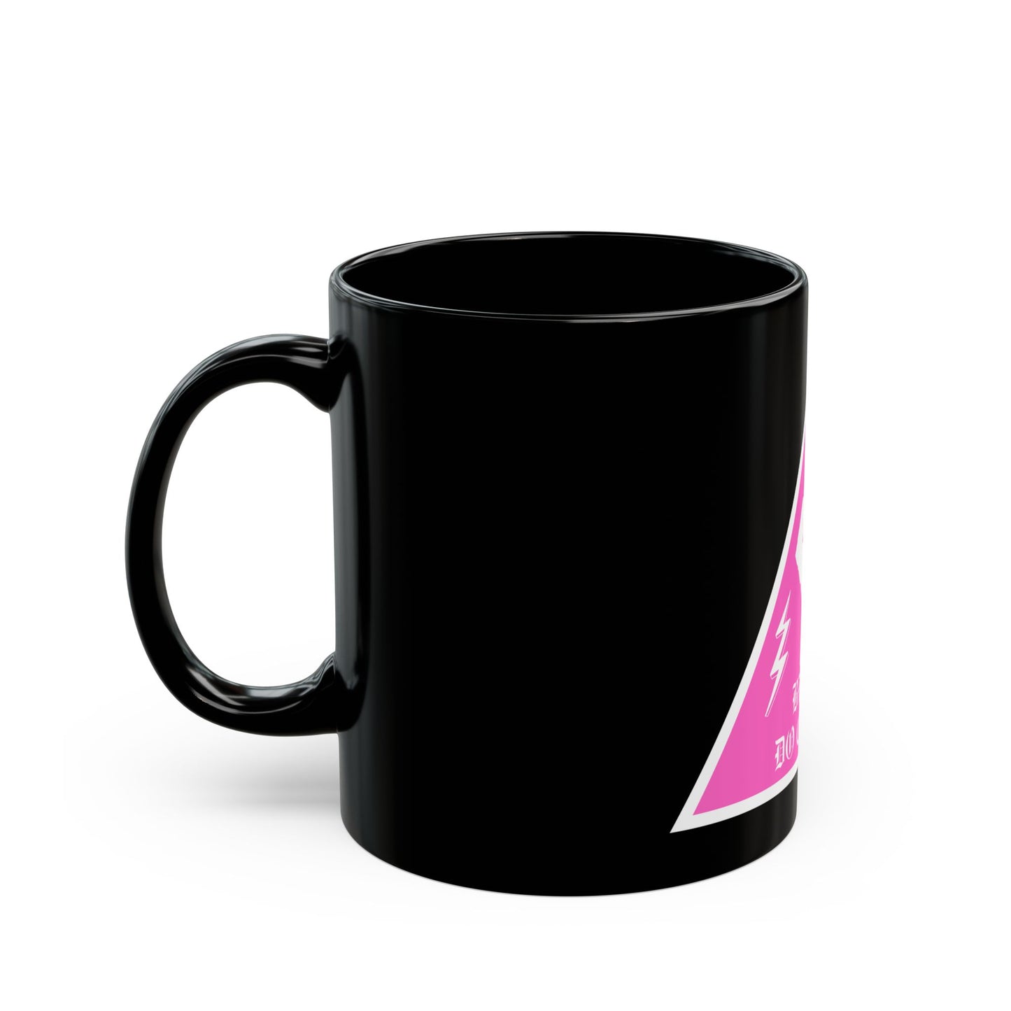 LGBTQ Plus Be Gay Do Crimes Pink Triangle with Fist Queer 11oz Black Mug